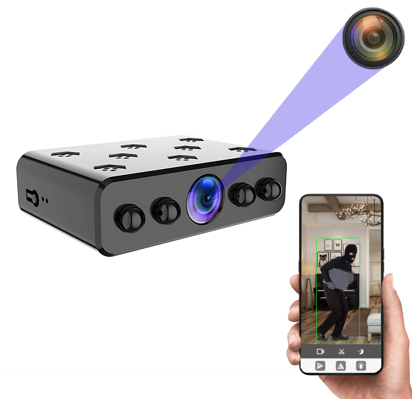 Modułowa mini kamera z Wi-Fi podłączana pod zasilanie USB - PC/PowerBank/Zasilacz TY9