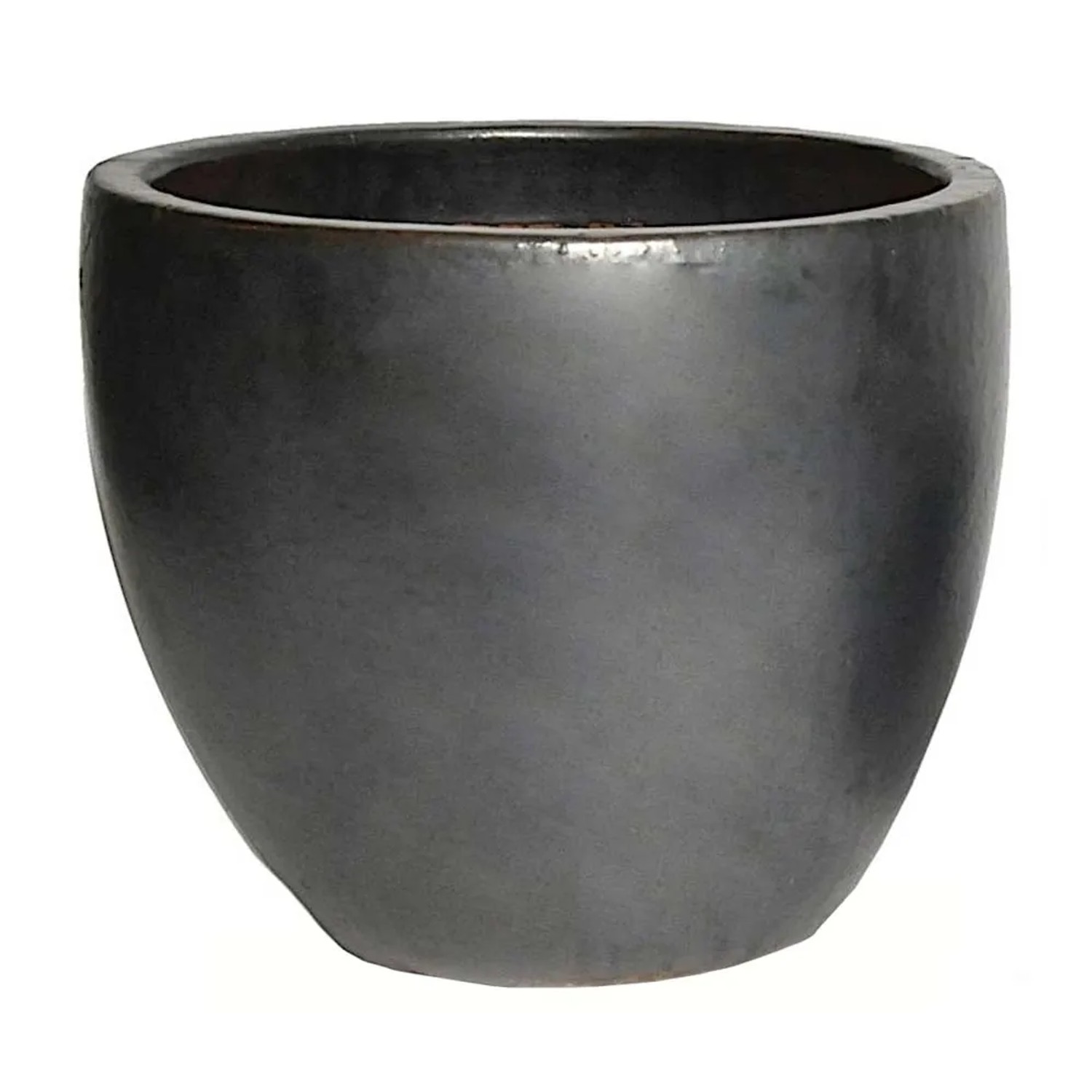 Donica ceramiczna Egg pot czarna - 38 x 32 cm