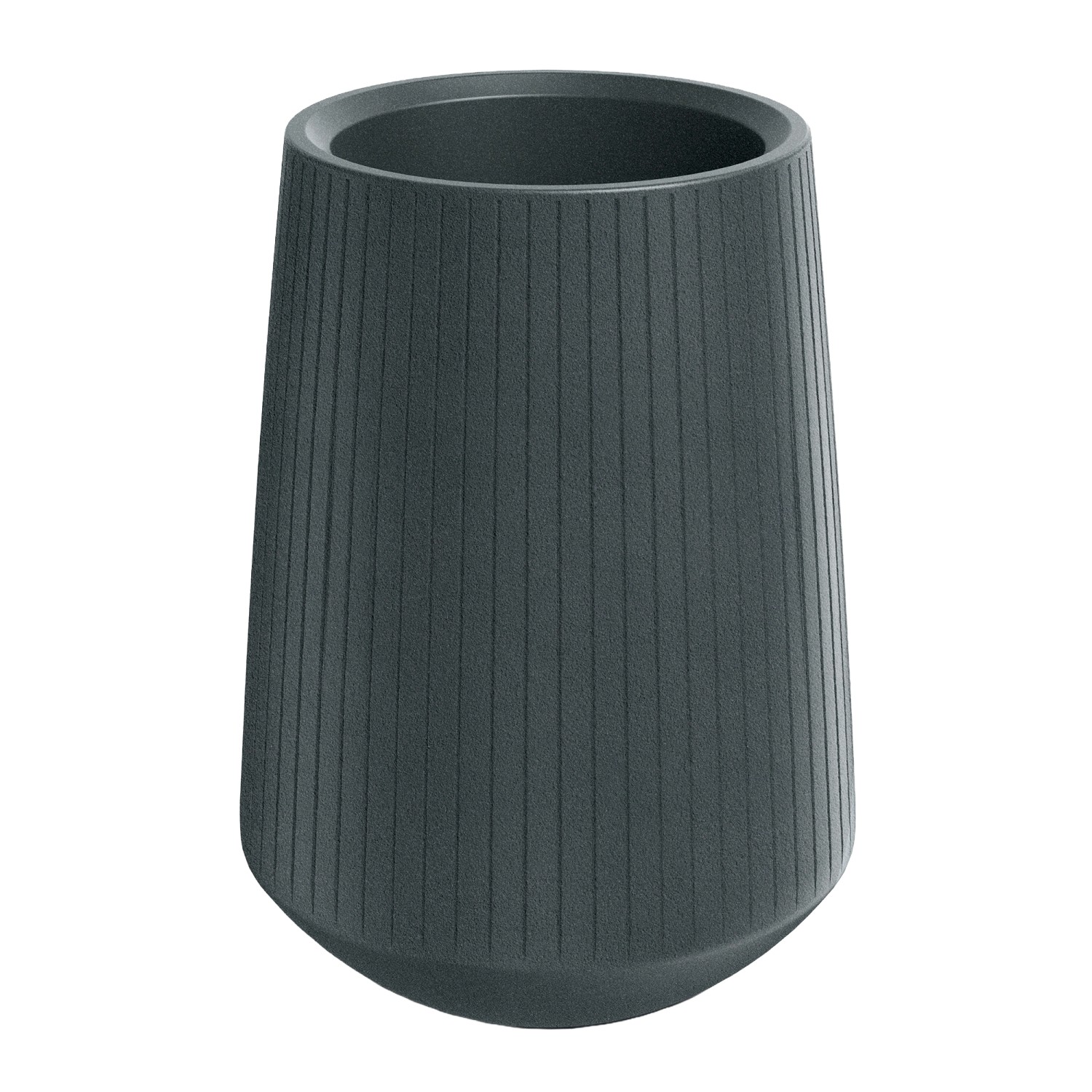 Prosperplast Donica Coro Ethick Round Bowl grafitowa - 40x40x53 cm