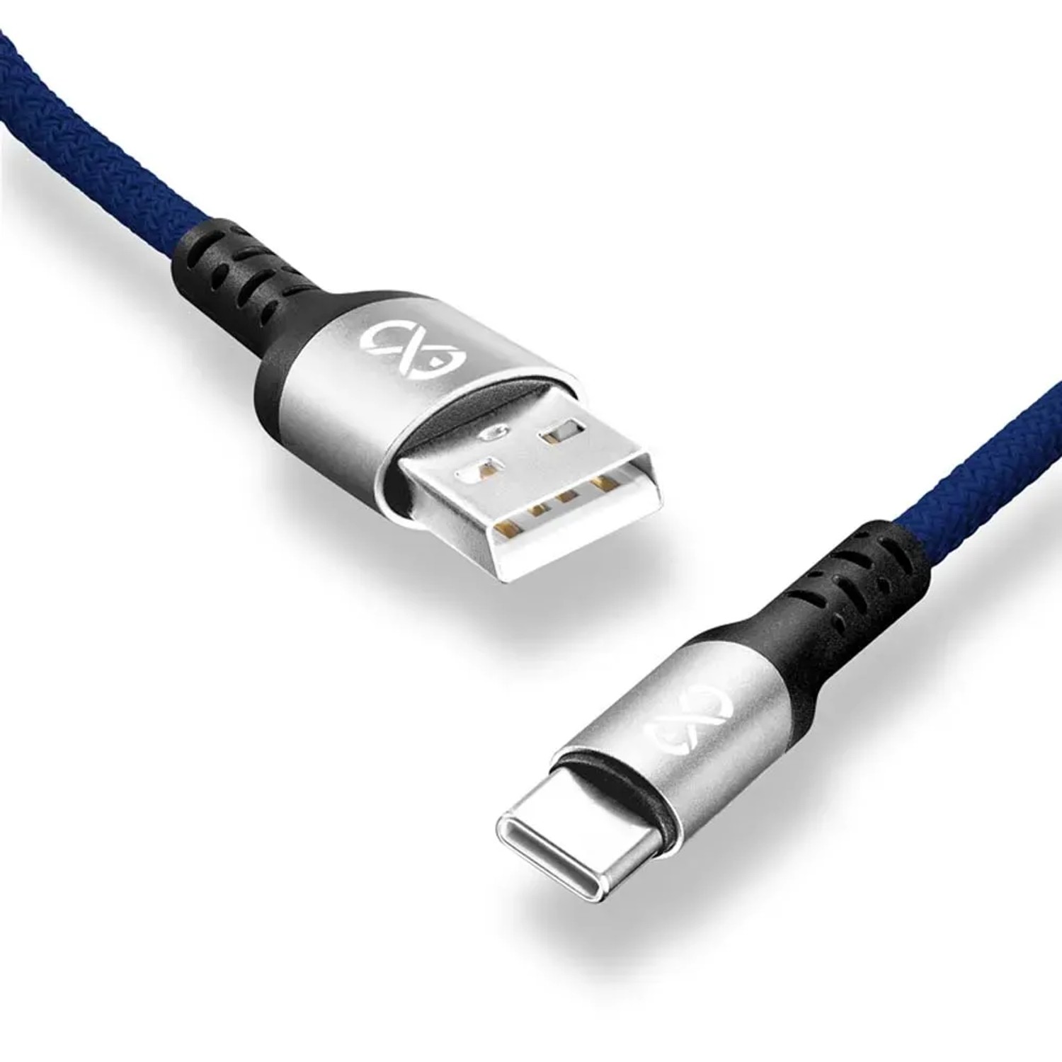 Kabel BRAID USB-USB C 1,2m granatowy