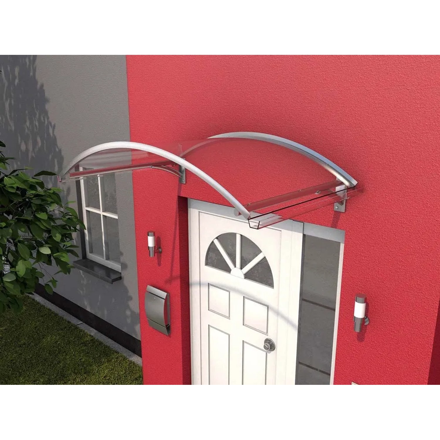 Gutta Zadaszenie BV Secco efekt stali PC lity 3 mm 150x90x32 cm