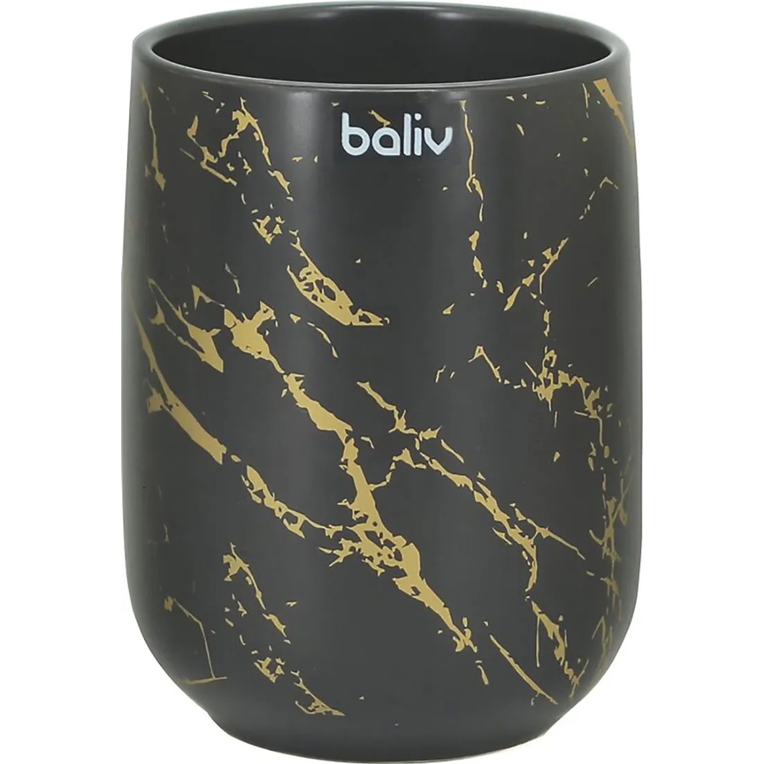 Baliv Kubek łazienkowy czarno-złoty