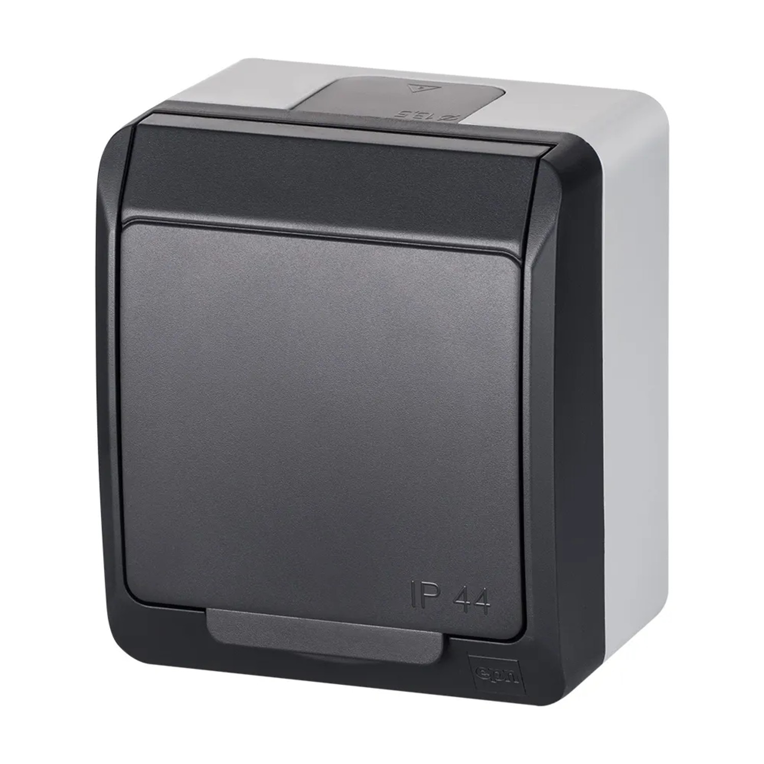 Elektro-Plast Gniazdo Hermes pojedyńcze szary/antracyt