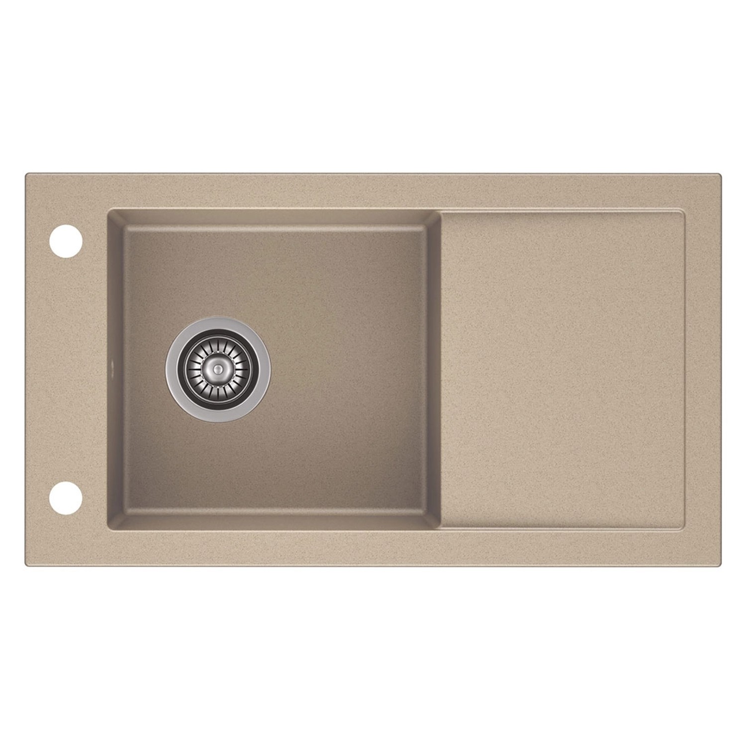 Zlewozmywak Zen 1-kom. z ociekaczem, beżowy 76x43 cm