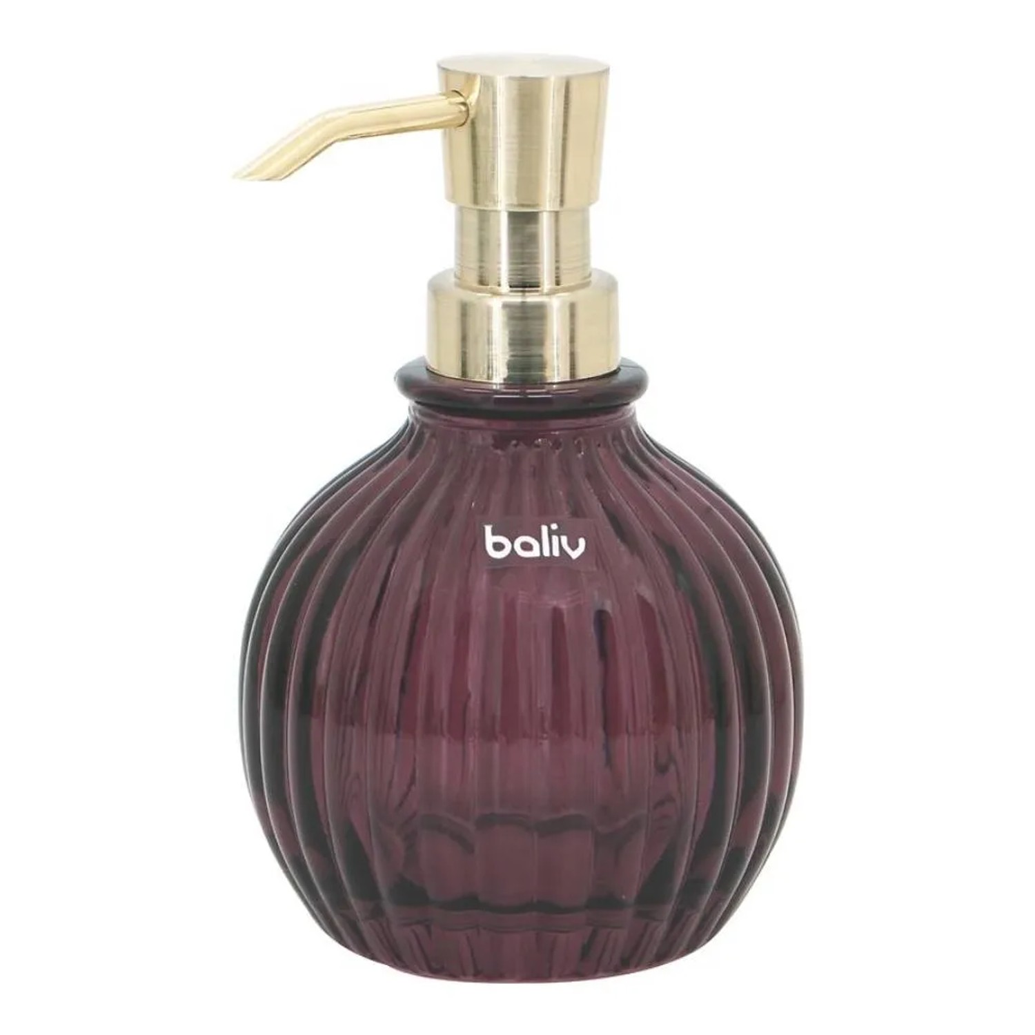Baliv Dozownik do mydła pękaty 350ml fioletowe szkło