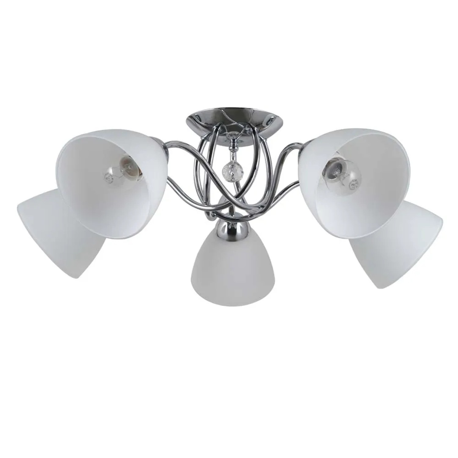 Italux Lampa wisząca LUGANO chrom śr. 56 cm 5x40W E27