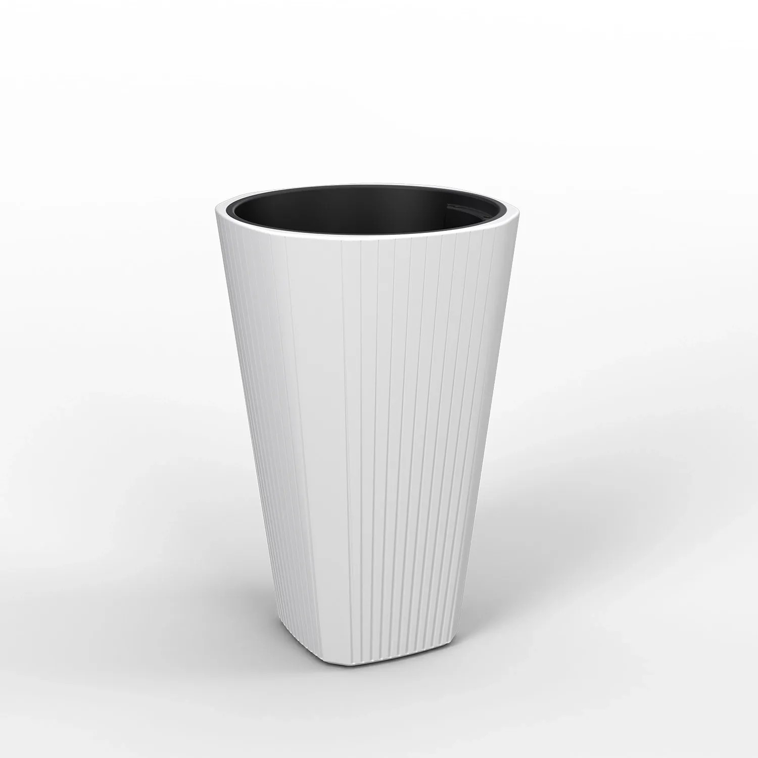 Donica Muza średnia - biała - śr. 39 cm