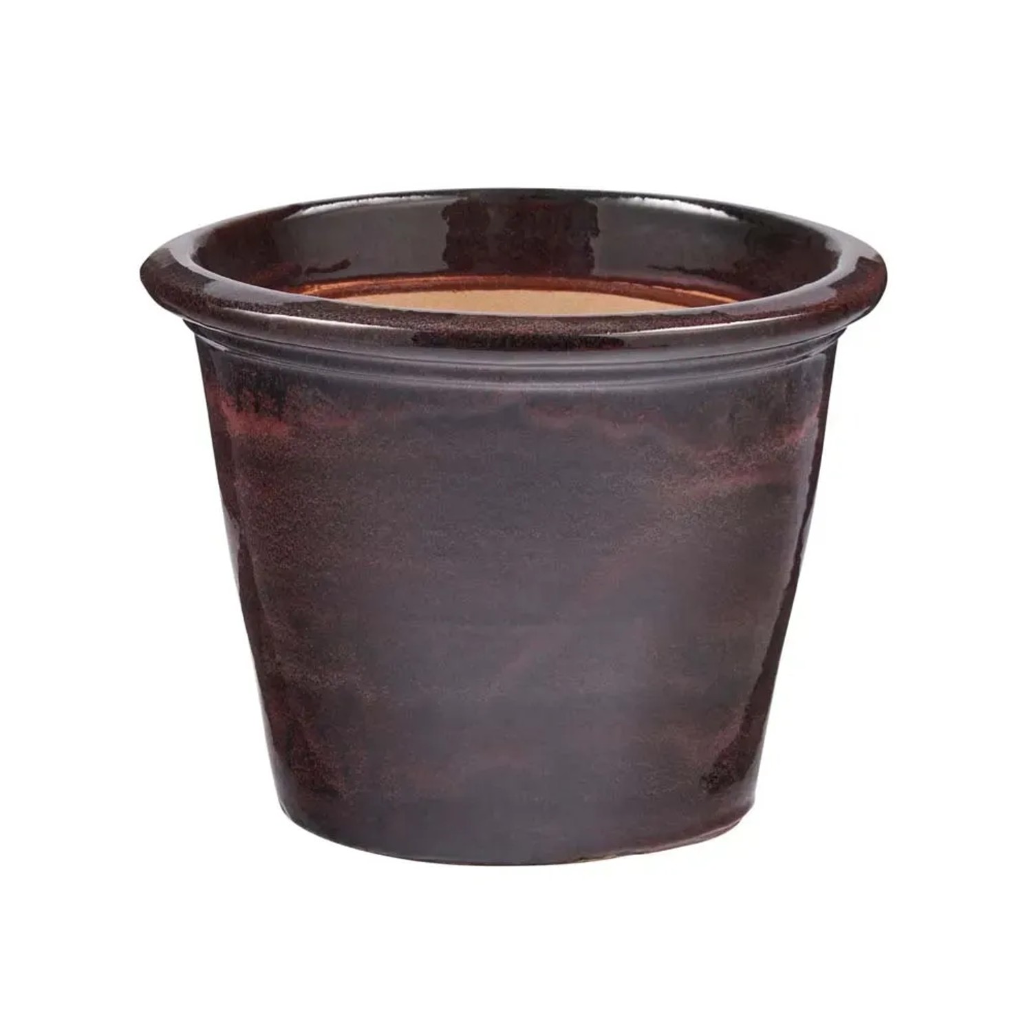 Donica szkliwiona Saxon czarna - 35 x 27 cm