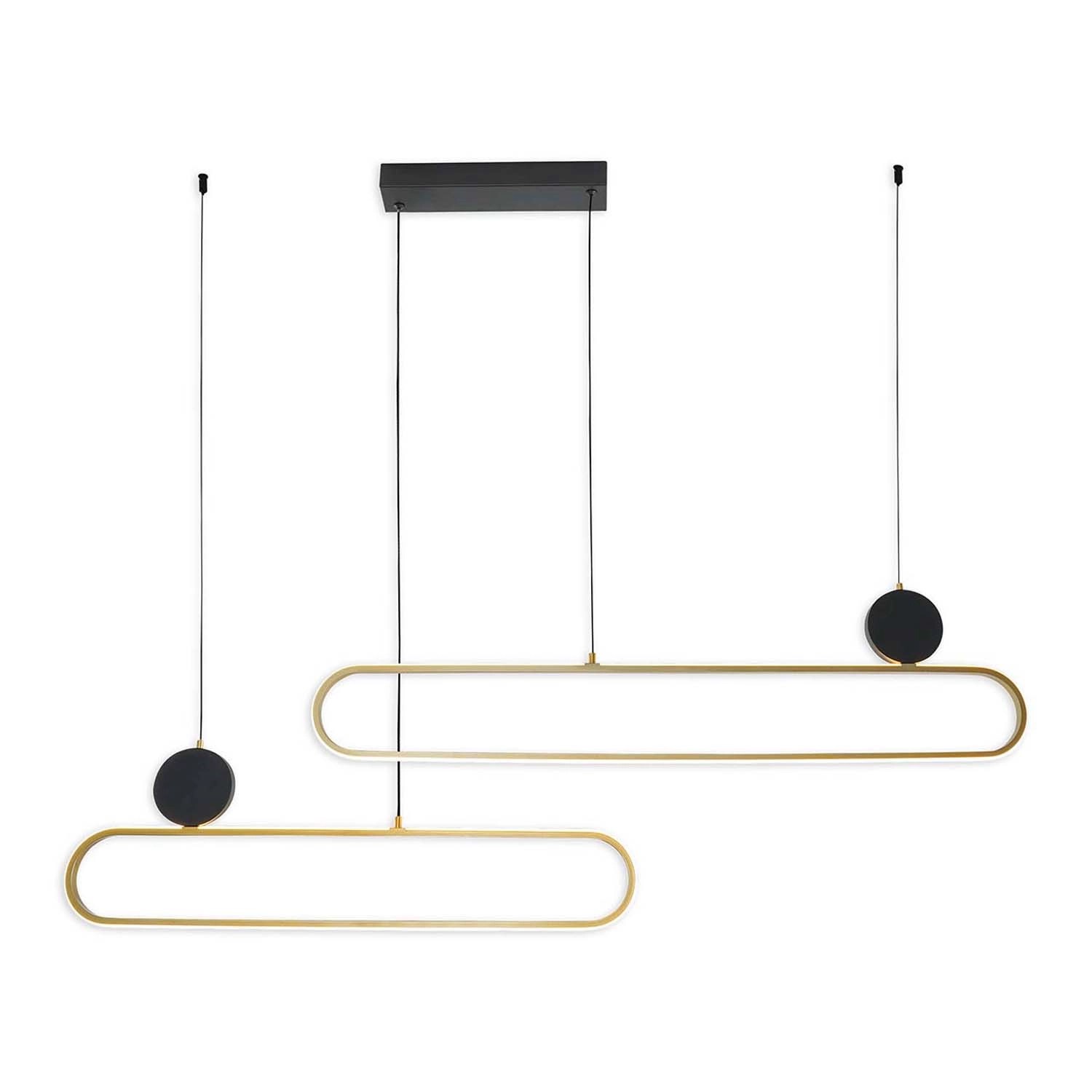 Goldlux Lampa wisząca LED FLORENTYNA 48W 4000K 6000lm złoto+czarny kamień