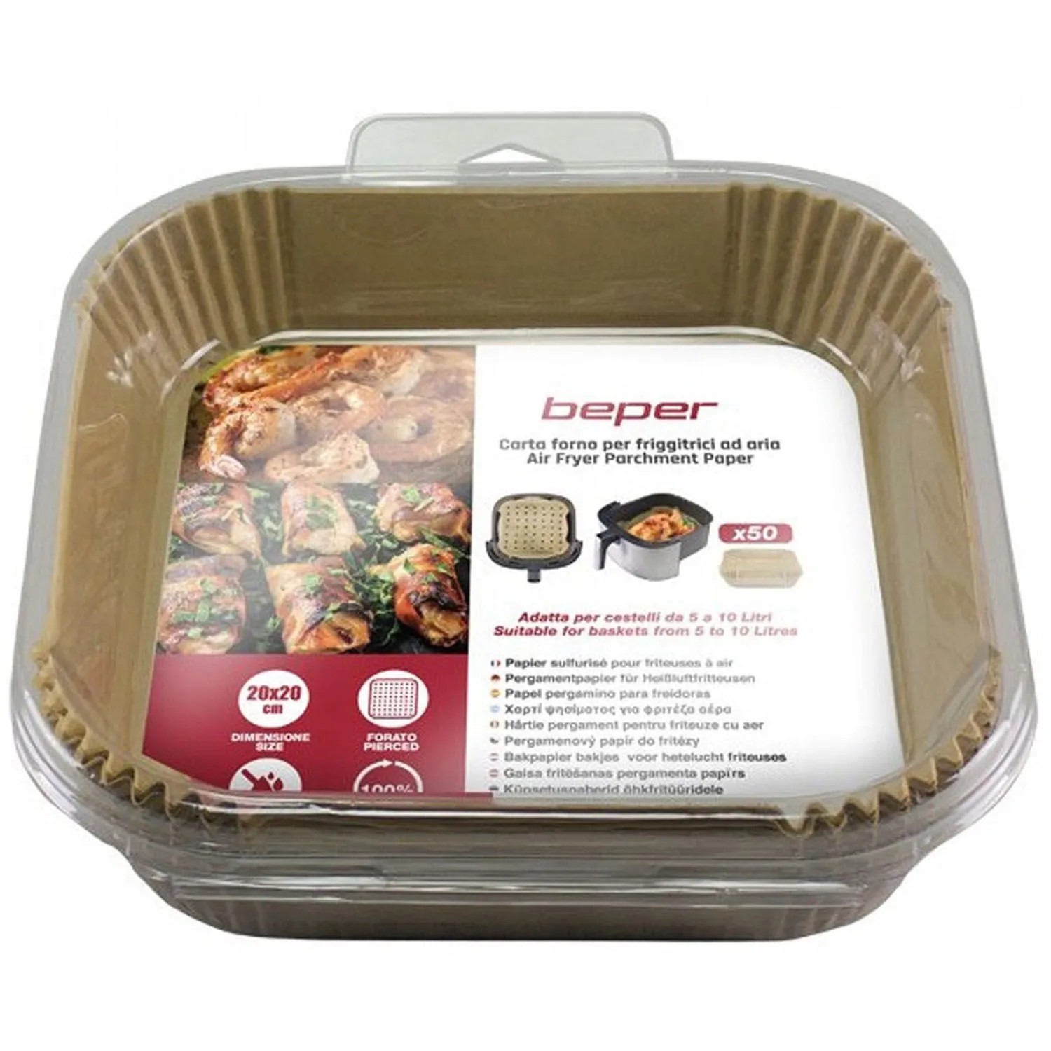 Kalorik Zestaw wkładów do frytkownic beztłuszczowych z perforacją - 50 szt.