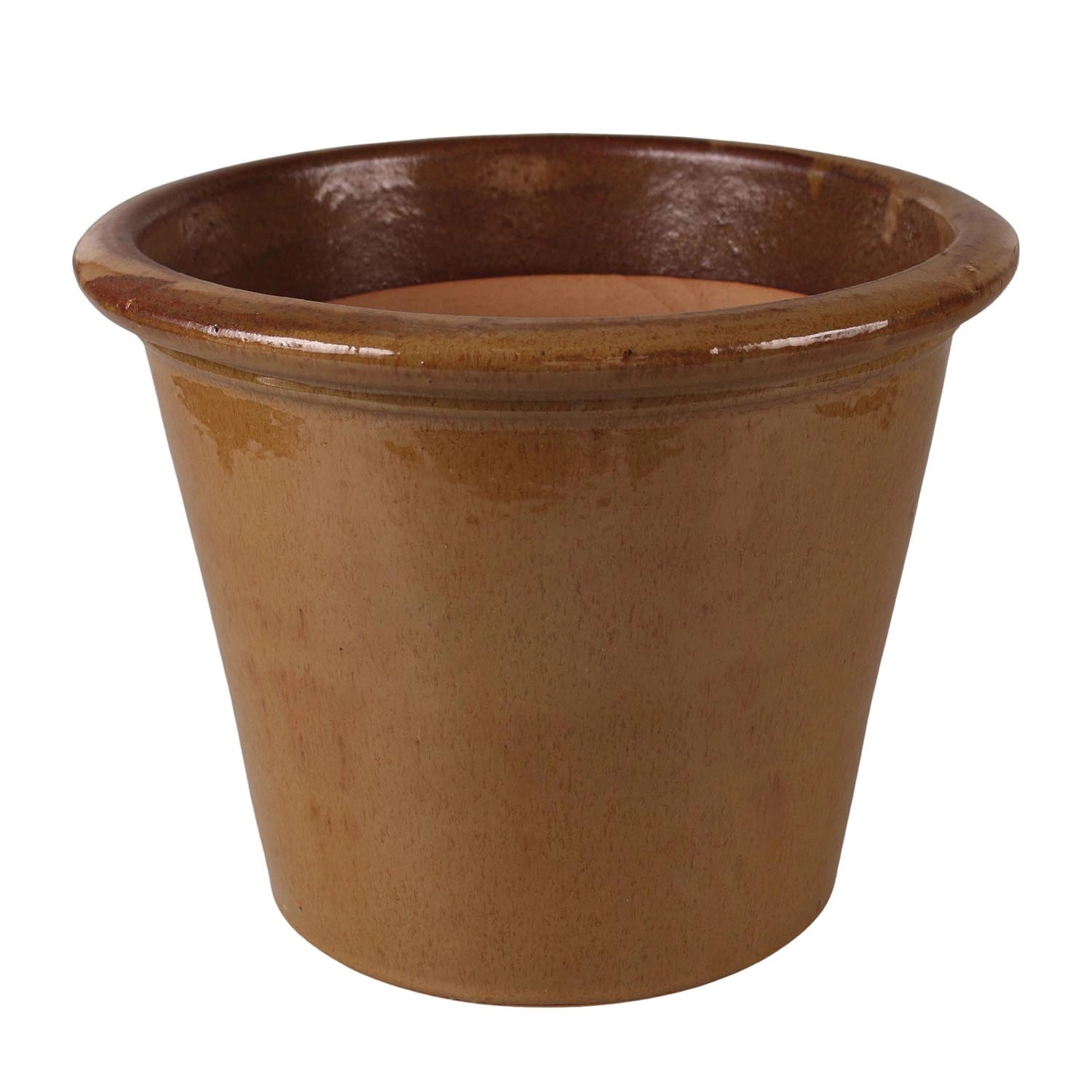 Donica szkliwiona Saxon mocha - 35 x 27 cm