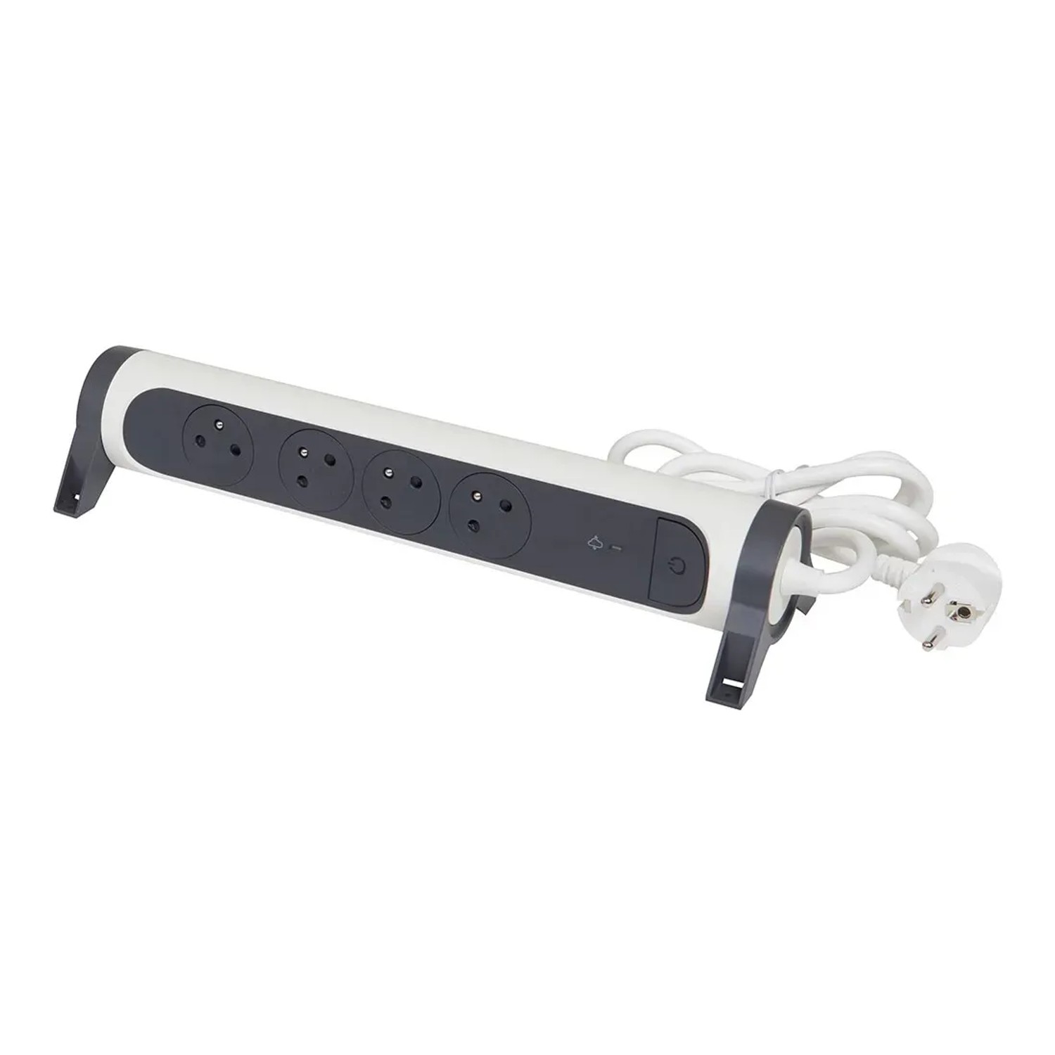 Legrand Przedłużacz z ochronnikiem 4X2P+Z 1,5 m biało-czarny