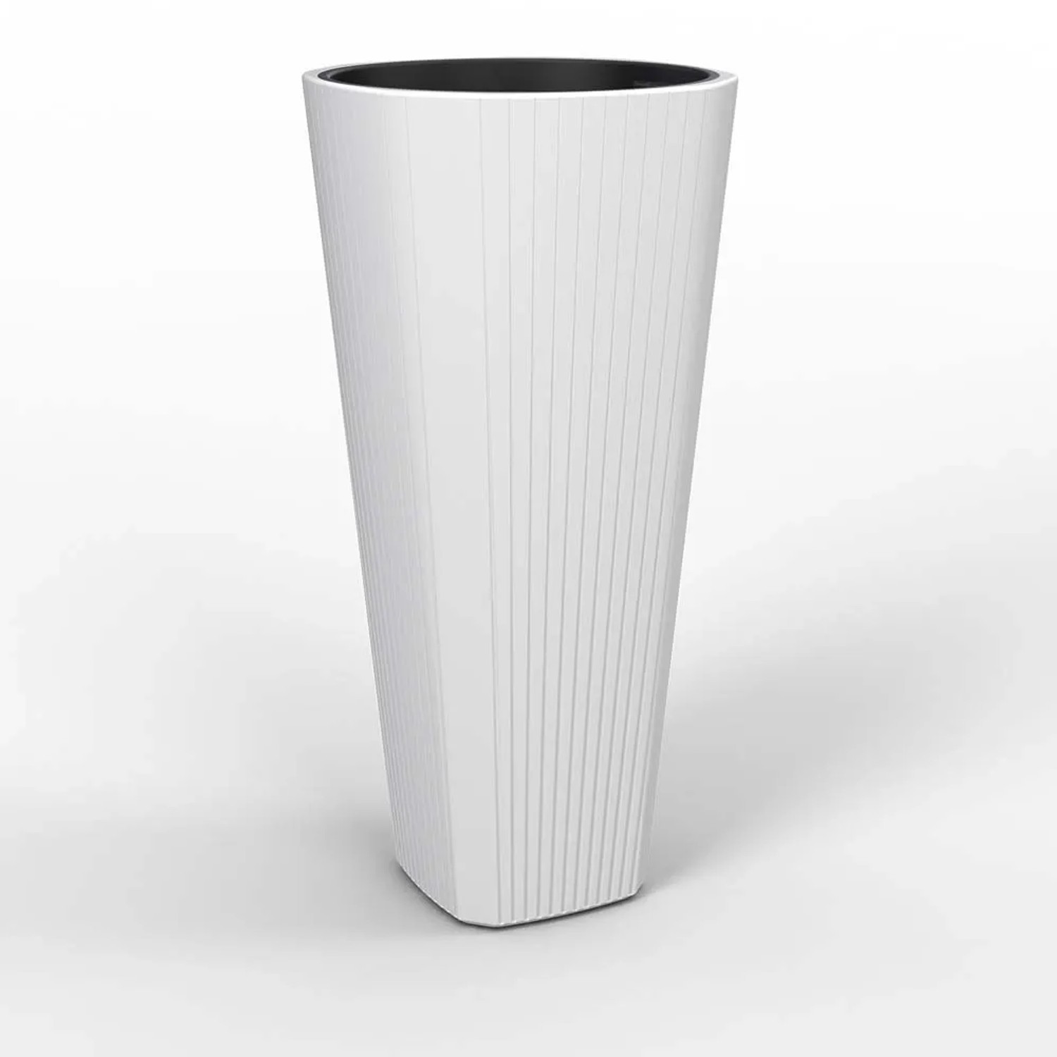 Donica Muza wysoka biała - śr. 39 cm