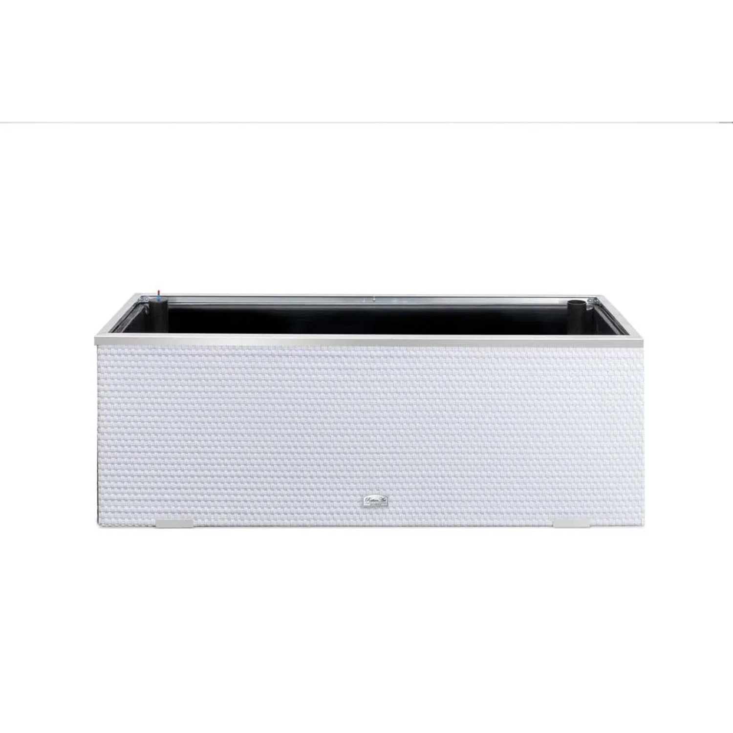 Donica rattanowa z nawodnieniembiała - 95 x 39 x 43 cm