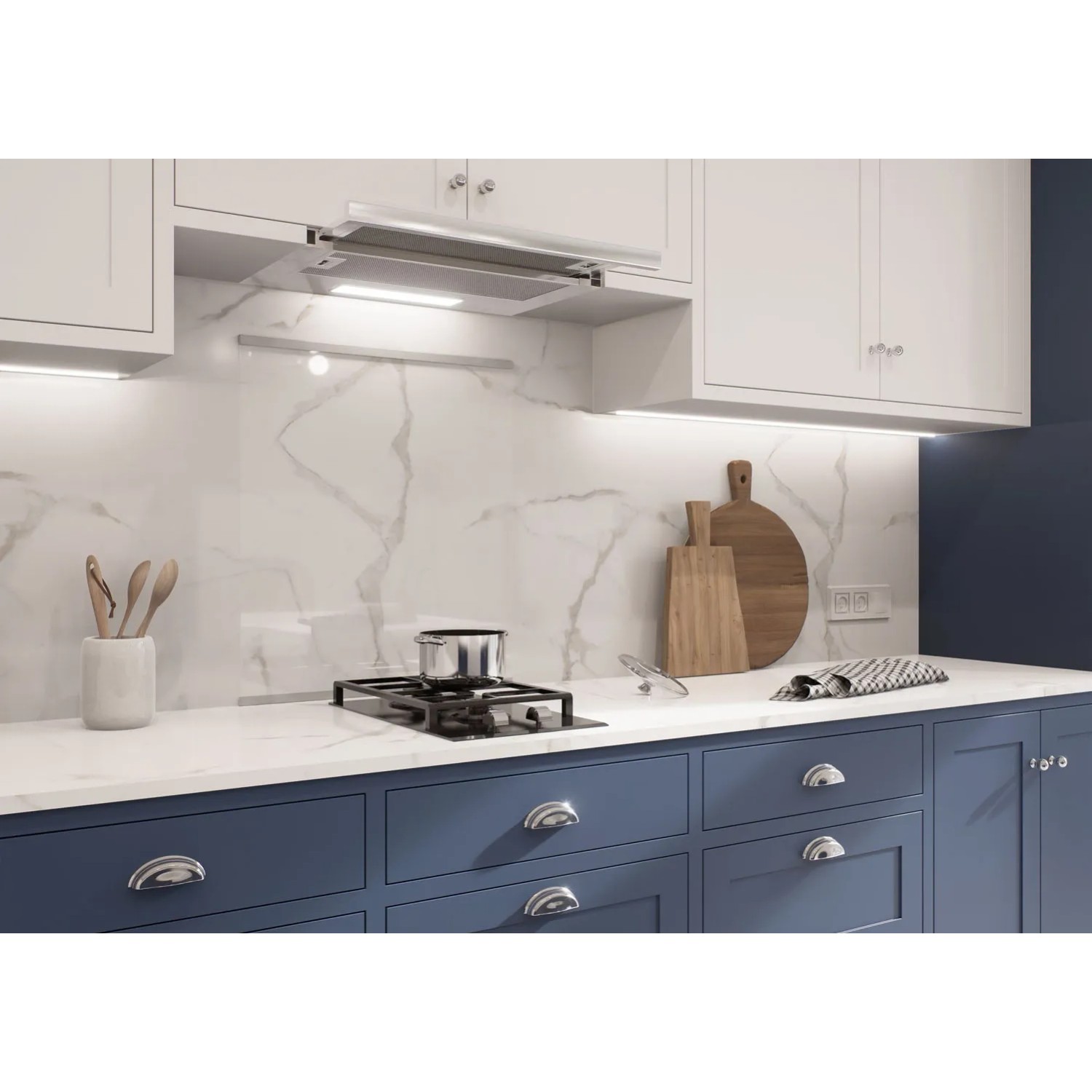 Panel kuchenny szklany przezroczysty - 70 x 60 cm