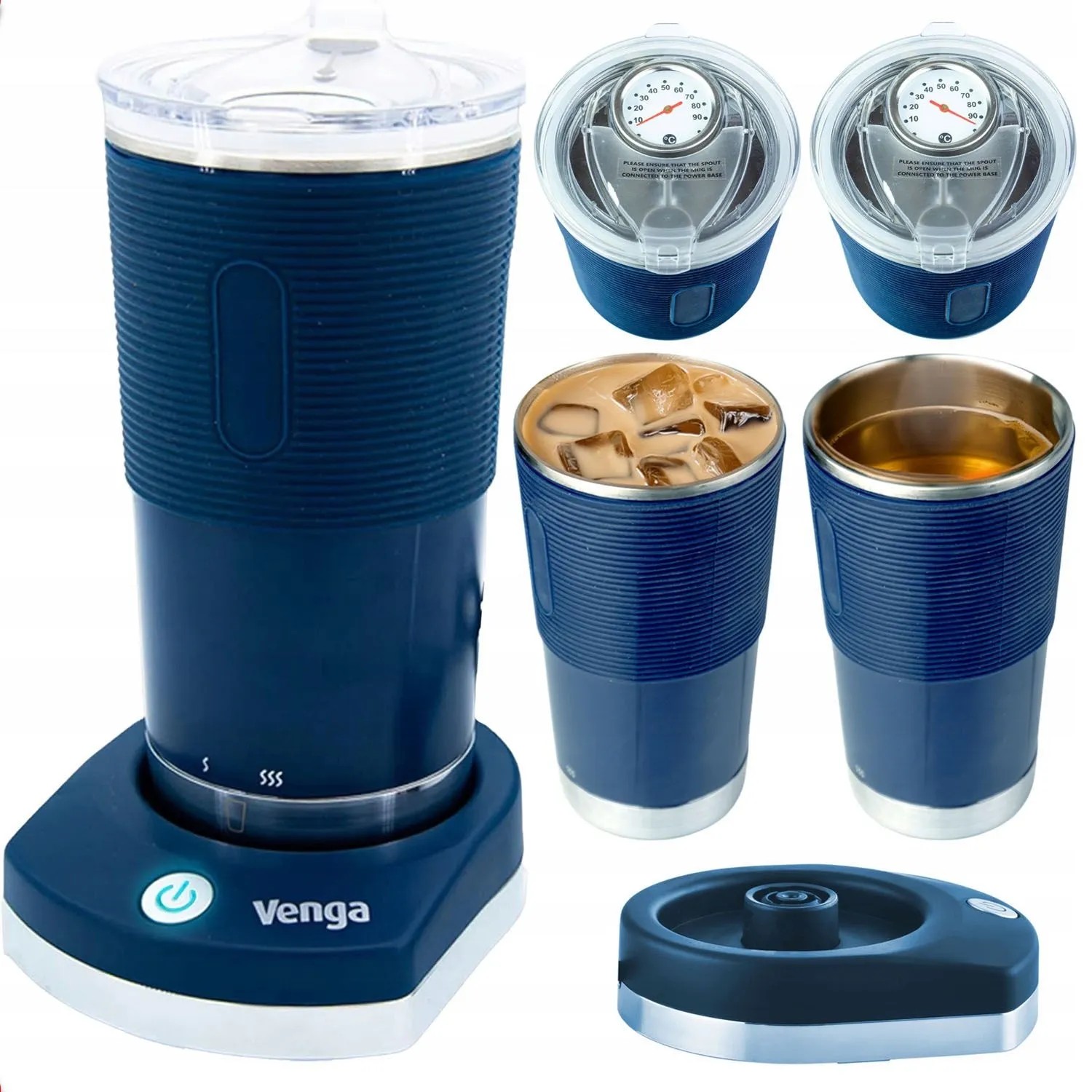 Kalorik Kubek z funkcją podgrzewania niebieski - 380 ml