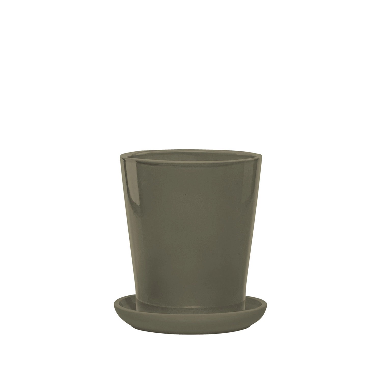 Donica z podstawką Irma oliwkowa - 37 cm
