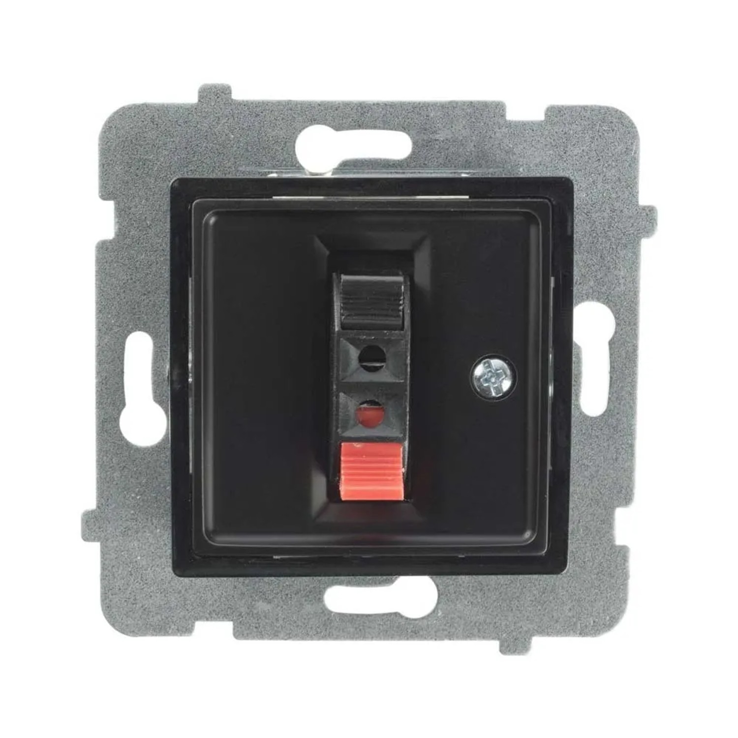 Gniazdo Rosa głośnikowe pojedyncze czarne