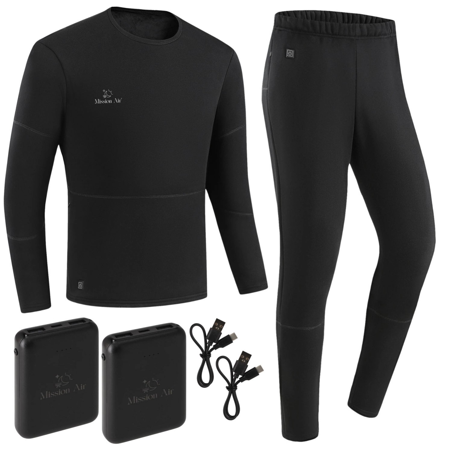 Mission Air Bielizna męska podgrzewana E-UNDERWEAR MAN roz. M + 2 x powerbank