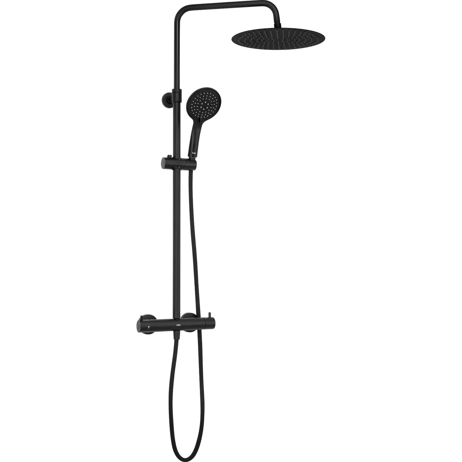 Baliv Kolumna prysznicowa Slim 2 czarny mat