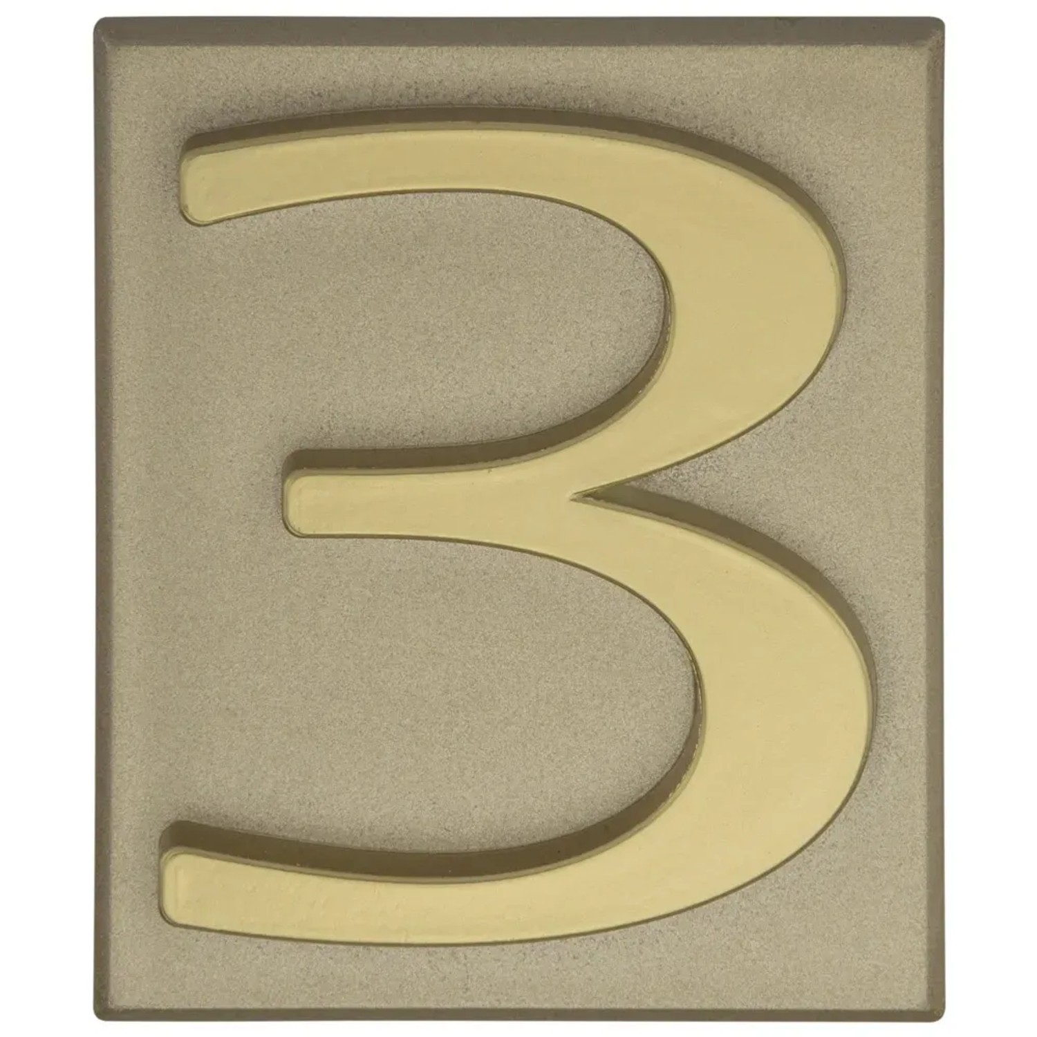 Metro Cyfra 3 plastikowa samoprzylepna oliwka wys. 4,7cm