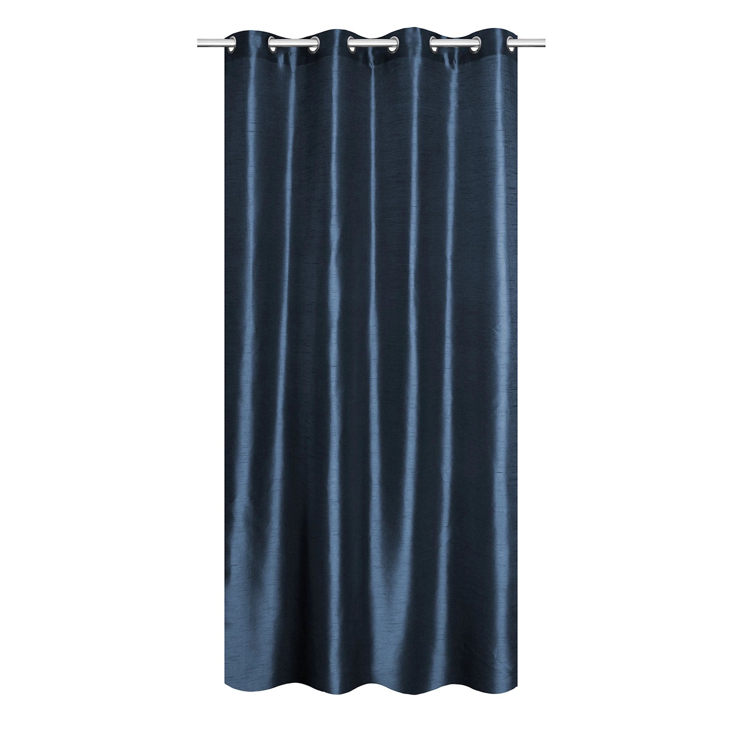 Zasłona SATINE na przelotkach 140 cm x 260 cm granatowa
