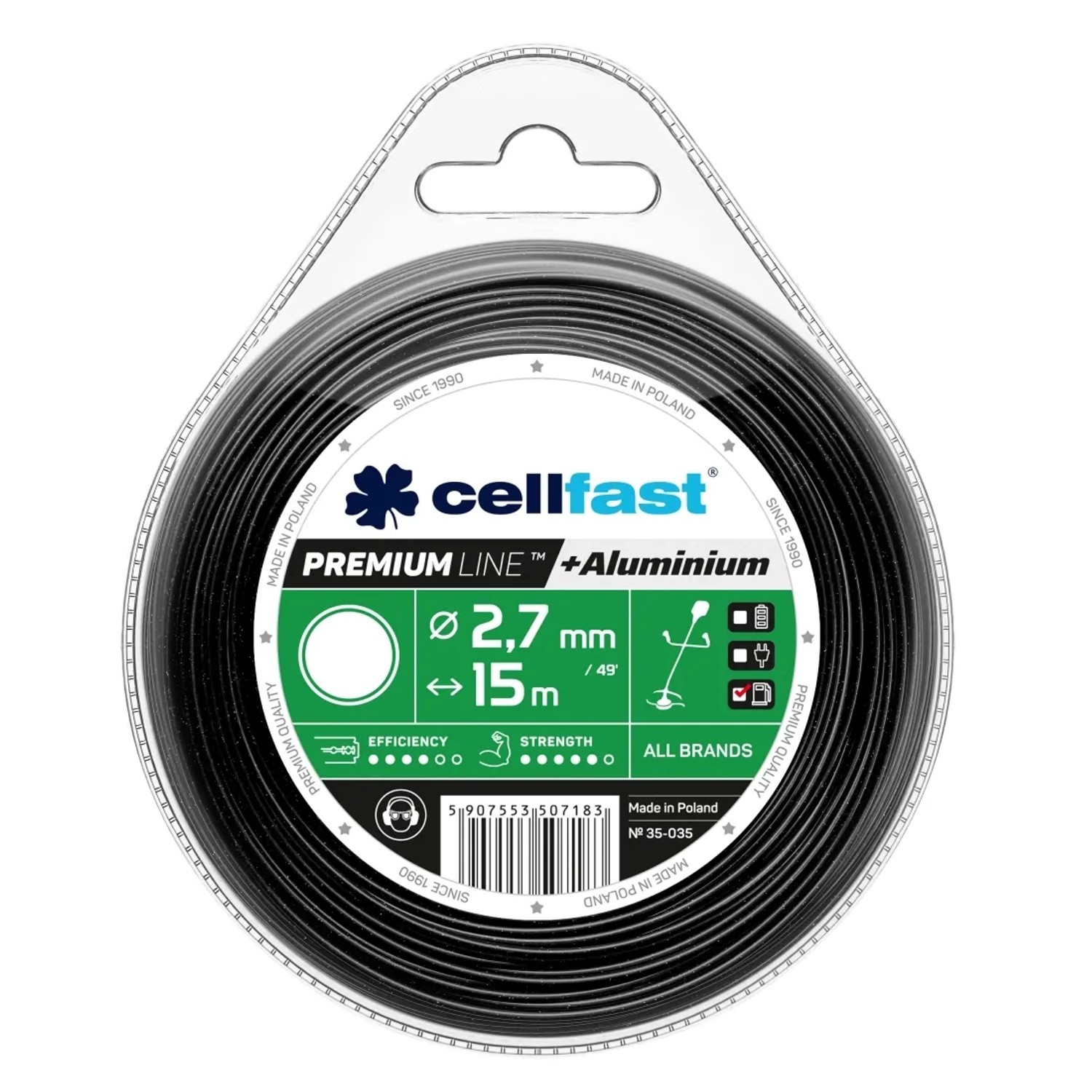 Cellfast Żyłka tnąca Premium - okrągła 2,7 mm x 15 m