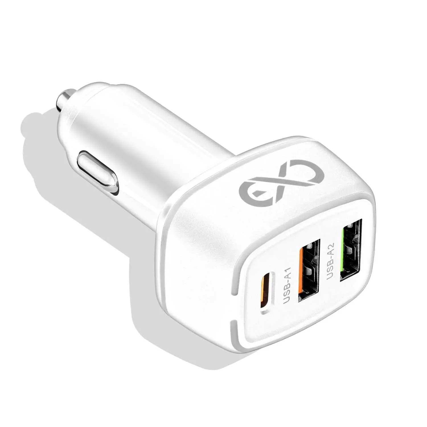 Ładowarka samochodowa eXc Light 48W biała