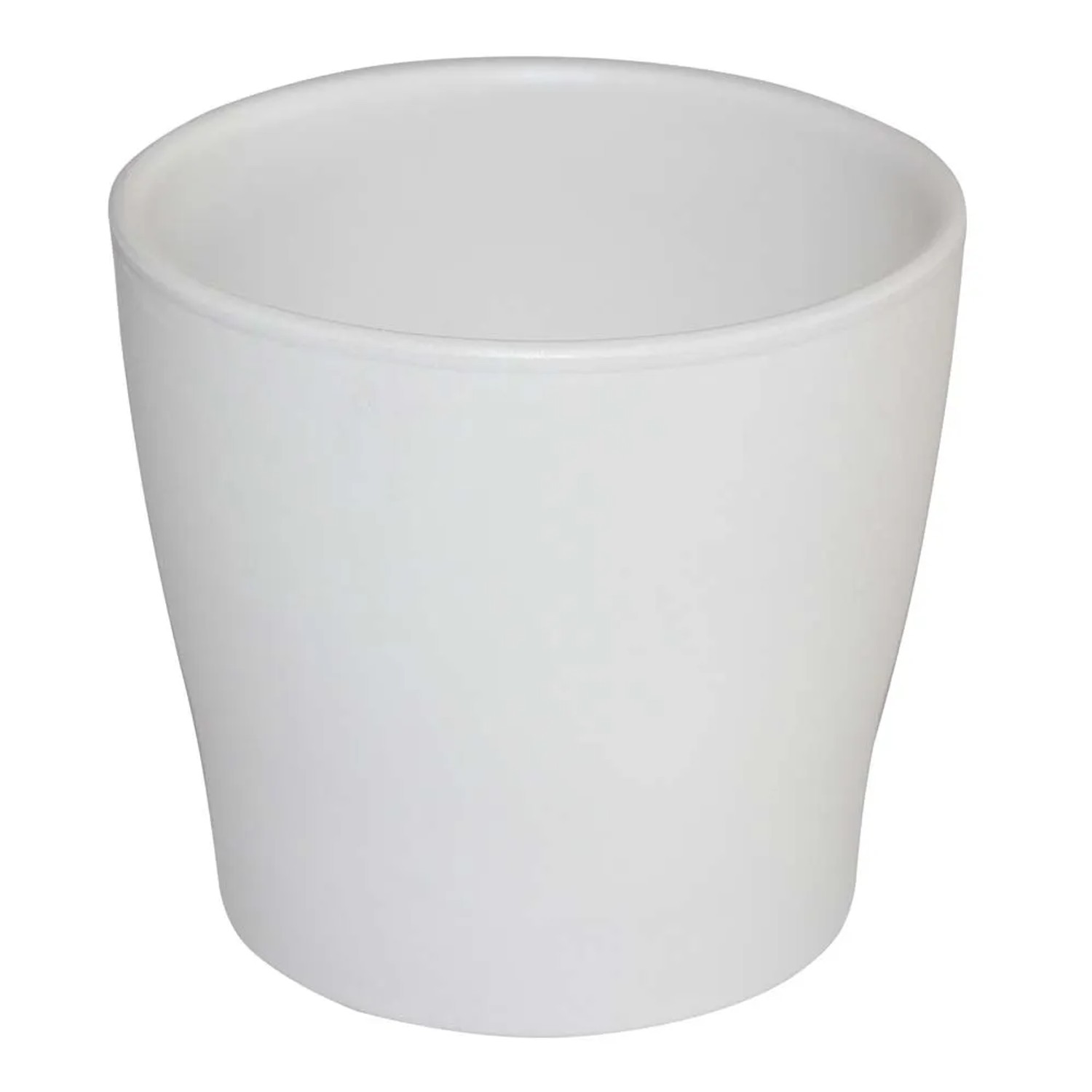 Ceramik Donica Toskania biała struktura - śr. 19 cm