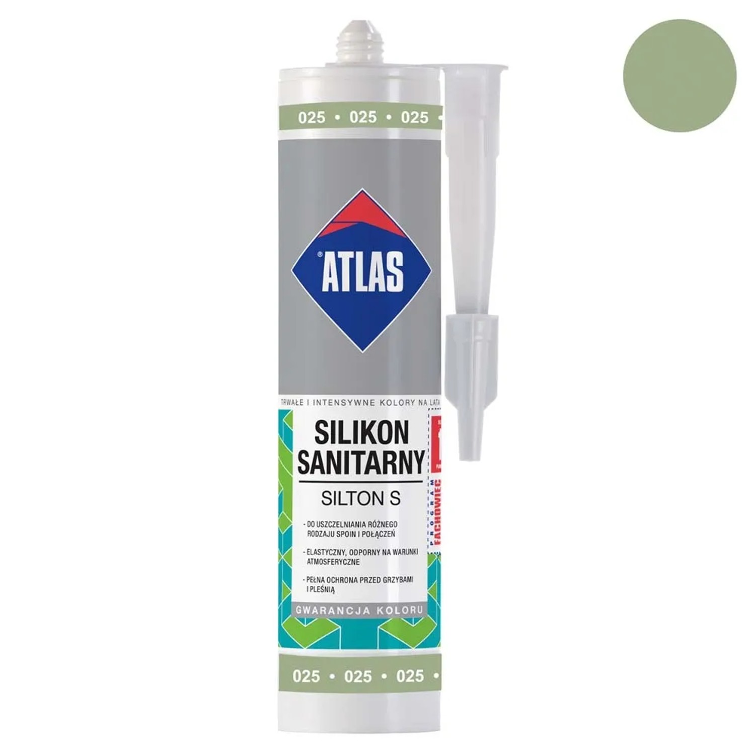 Atlas Silikon sanitarny Silton S 025 jasnozielony 280 ml