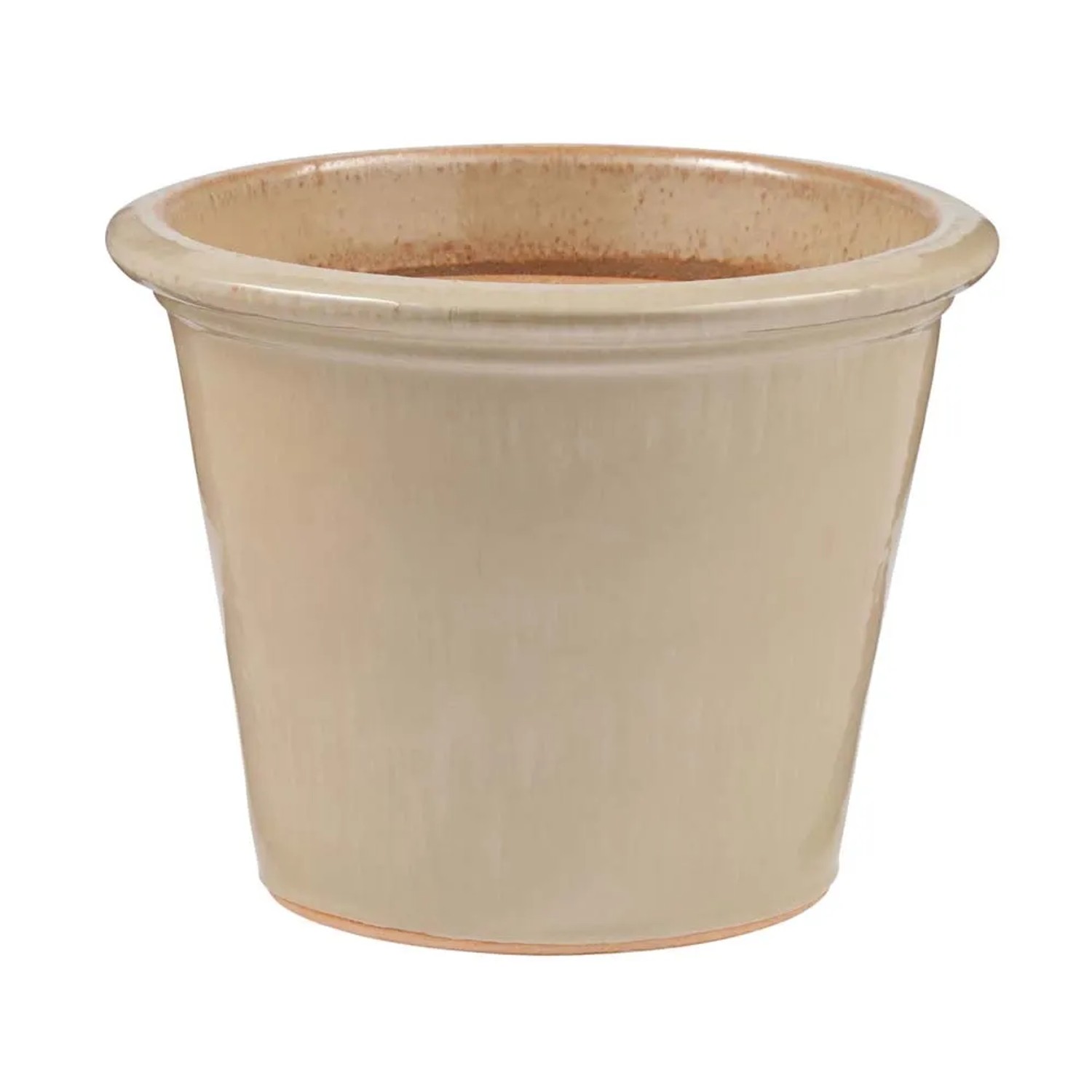 Donica szkliwiona Saxon krem - 35 x 27 cm