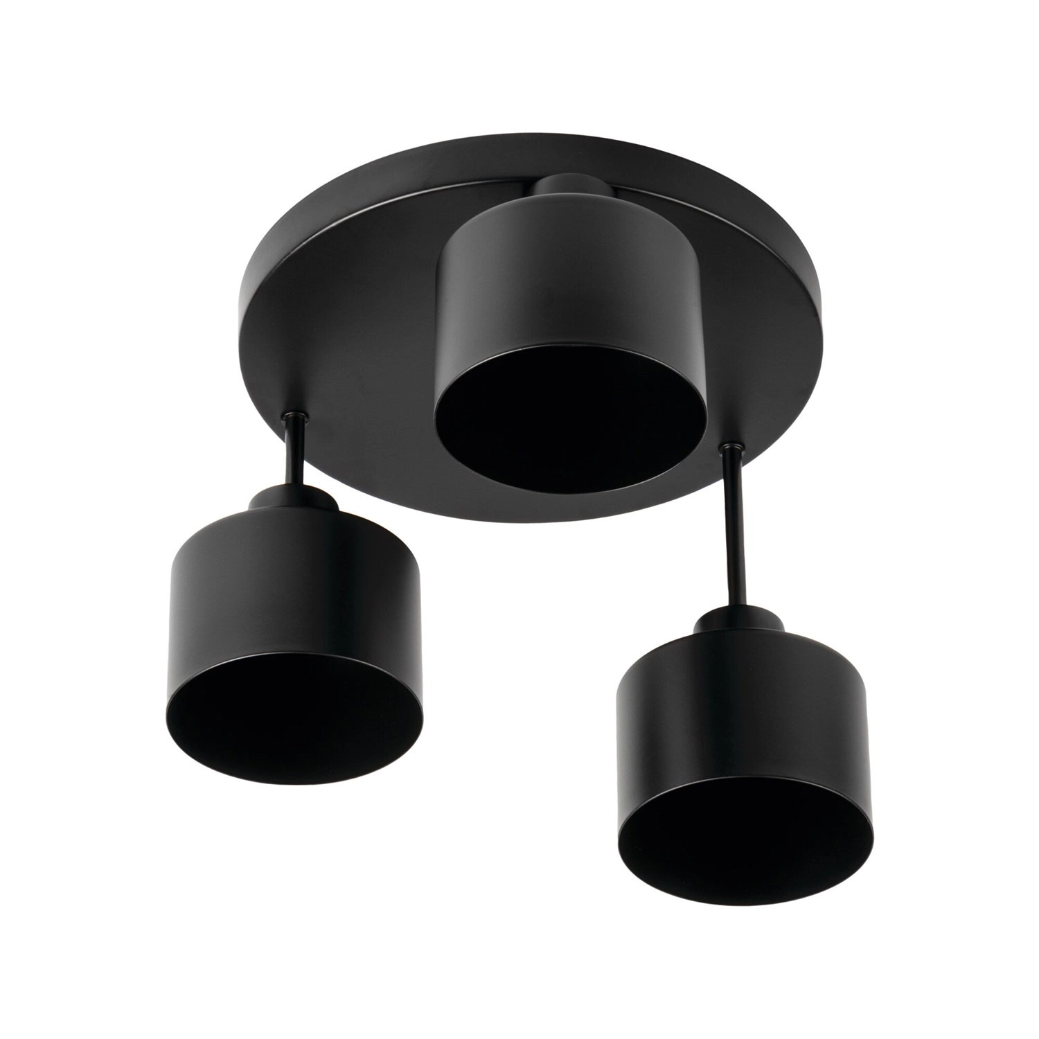 KingBerry Lampa sufitowa Strog 3x max. 10W LED E27 czarna