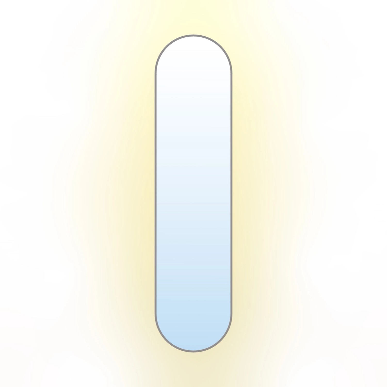 Lustro LED Pastille Srebrne Zimne 120x60