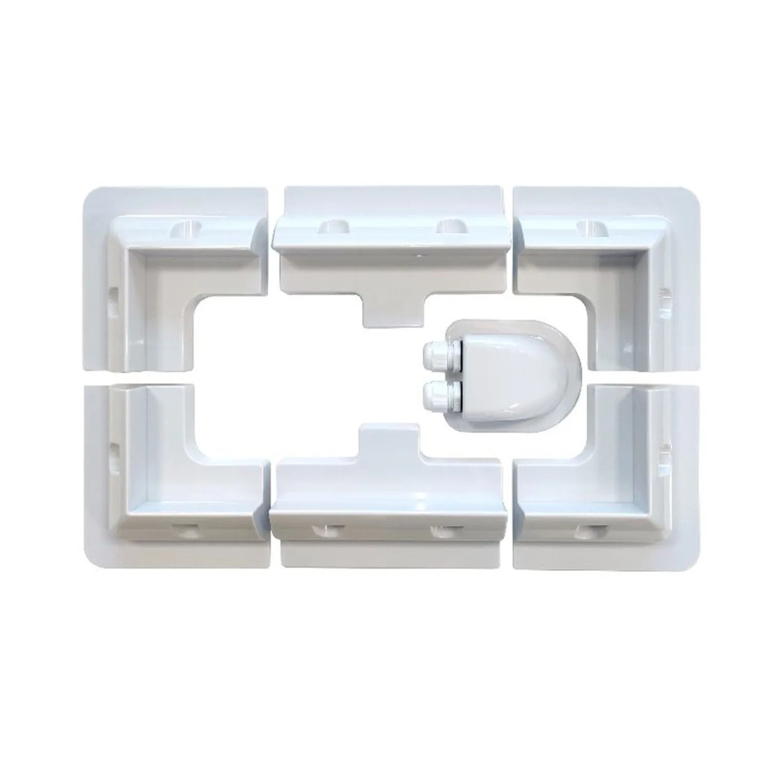 Zestaw montażowy do paneli fotowoltaicznych biały - 7 szt.