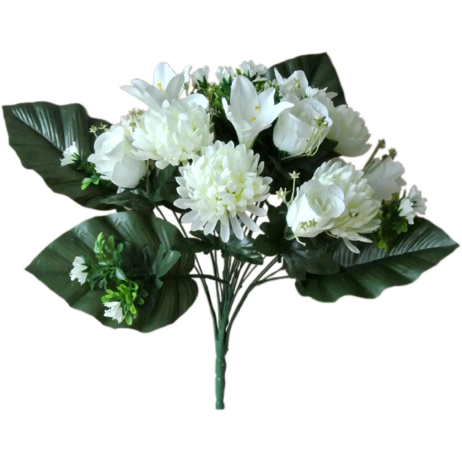 Kompozycja gałązka 15 kwiatów, biała