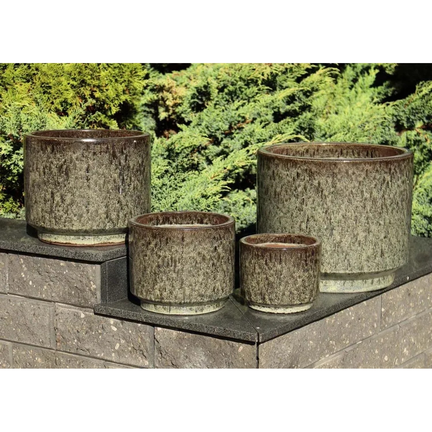 Donica Avignon kamienna zielona - 42 x 44 cm