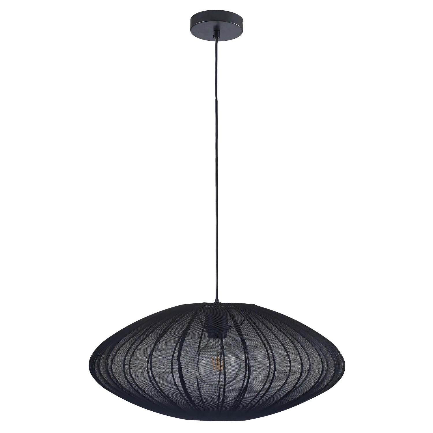 Goldlux Lampa wisząca KINU 1xE27 max. 10W LED śr. 50 cm czarna