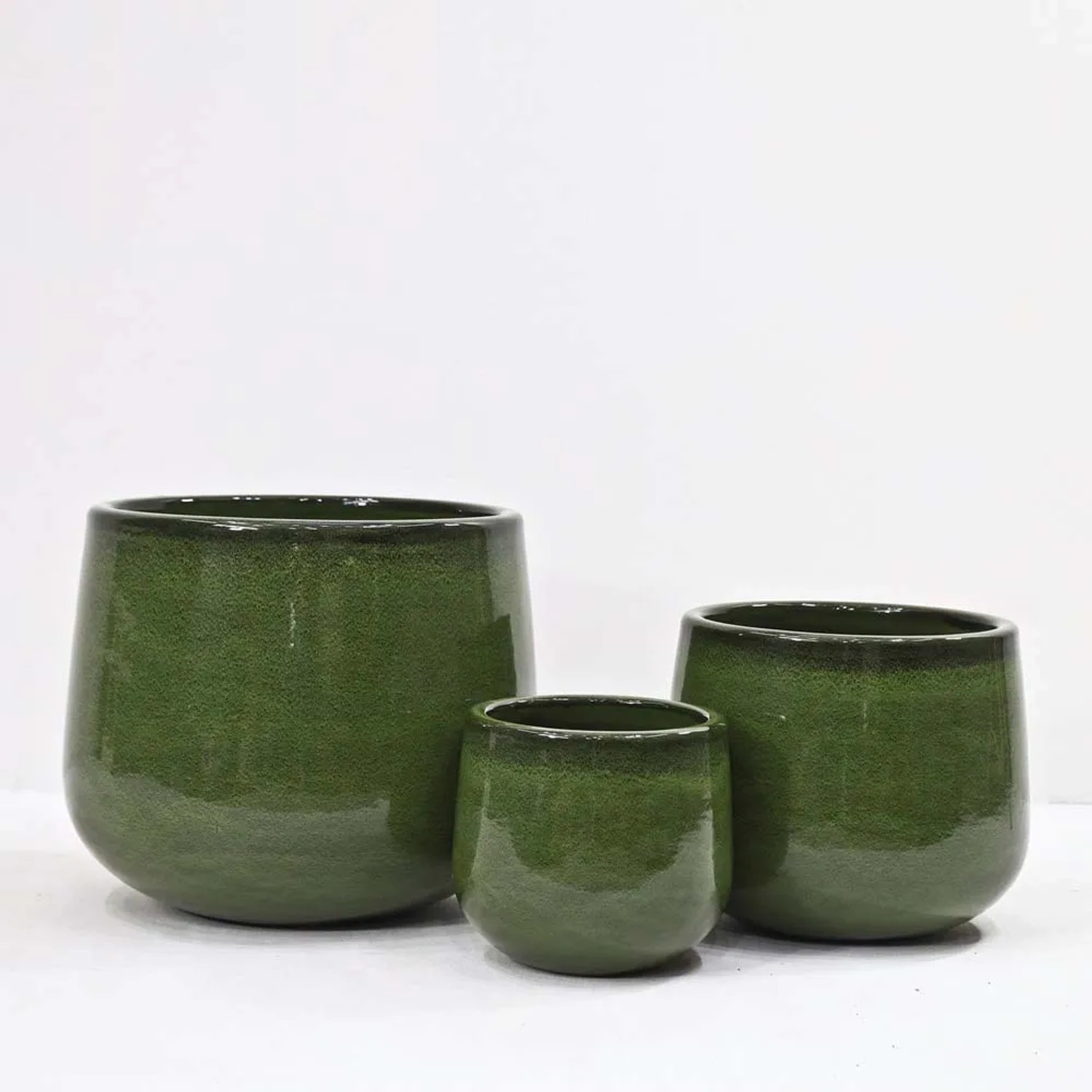 Donica szkliwiona Campana zieleń - 37 x 31 cm