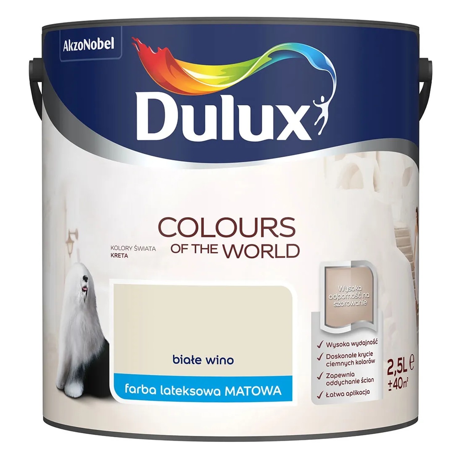 Farba Dulux Kolory Świata białe wino 2,5 l