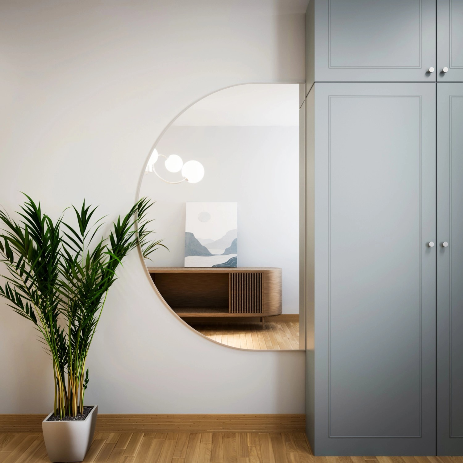 Lustro SemiRound Złote Bez led 120x80