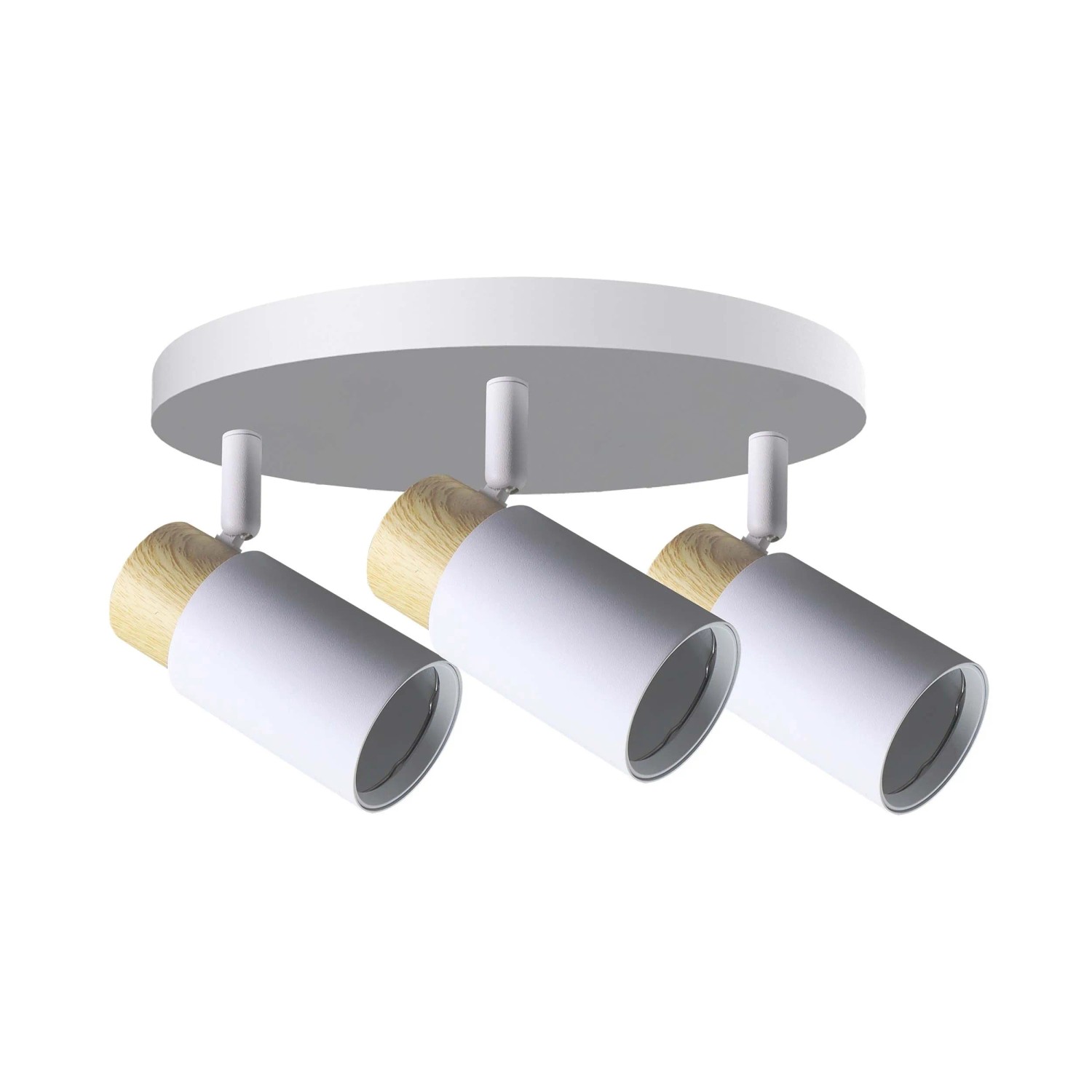 Candellux Lampa sufitowa ROLAR 3xGU10 15W biel+drewno