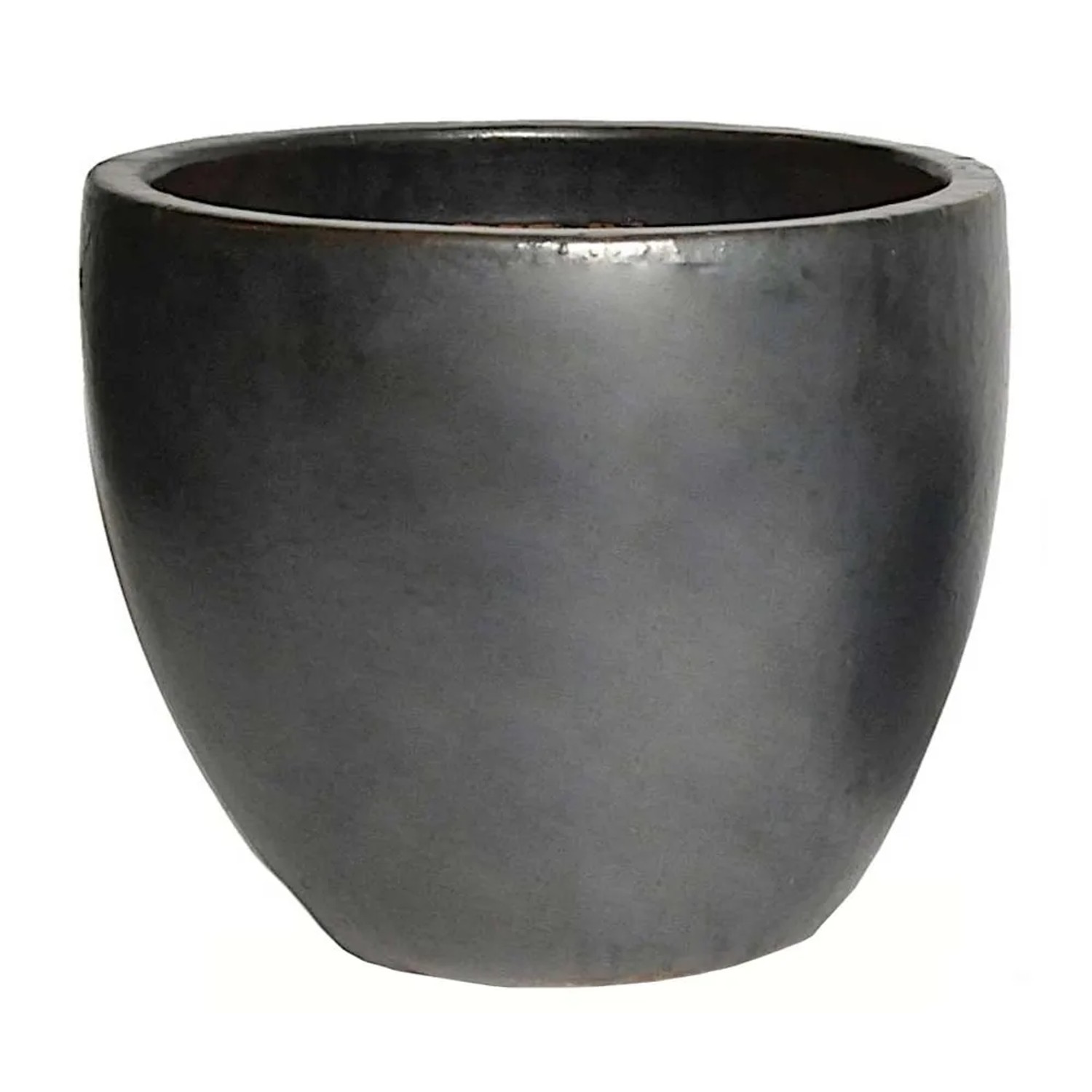 Donica ceramiczna Egg pot czarna - 22 x 21 cm