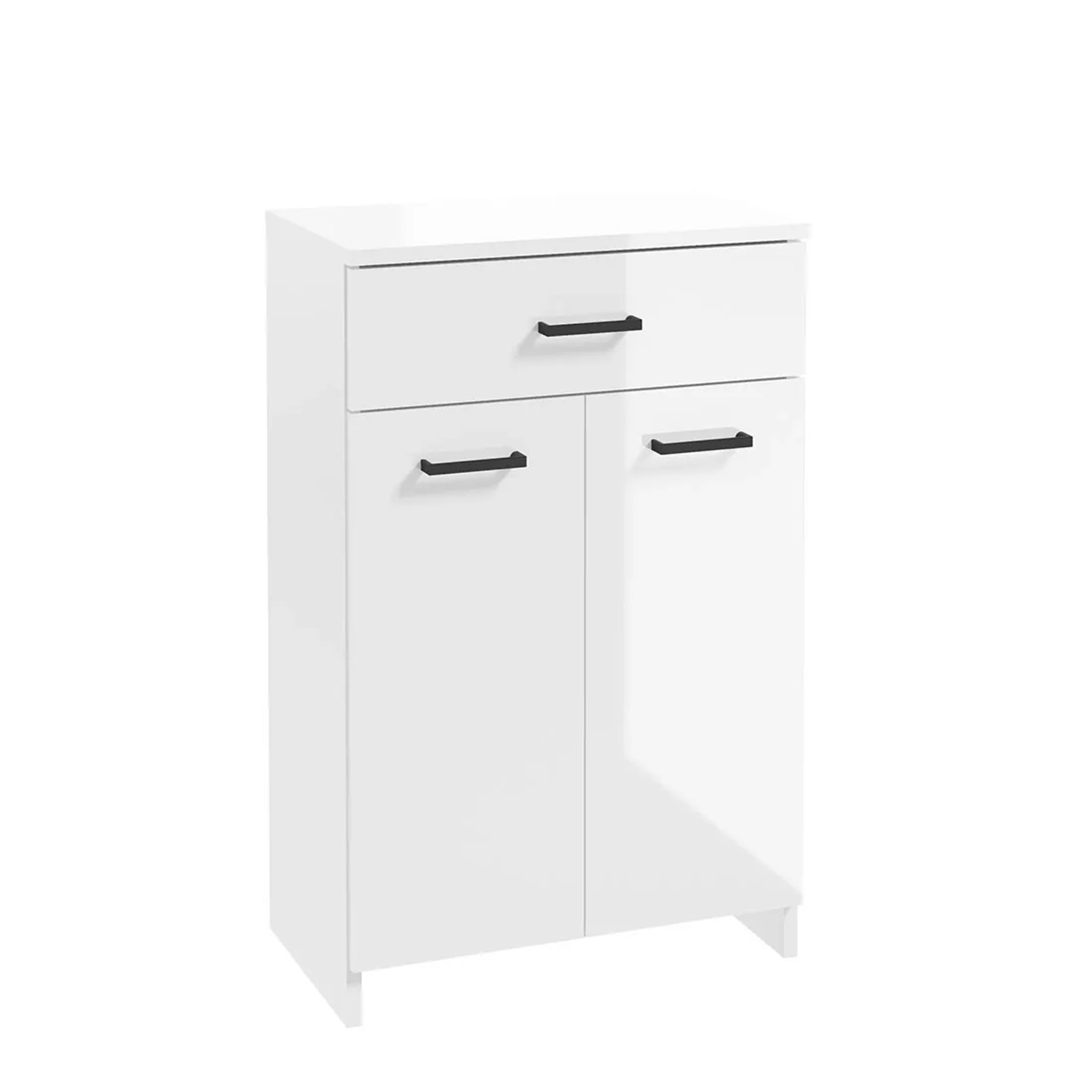 Defra Komoda Twins 2-Drzwiowa Biały Połysk 50 Cm