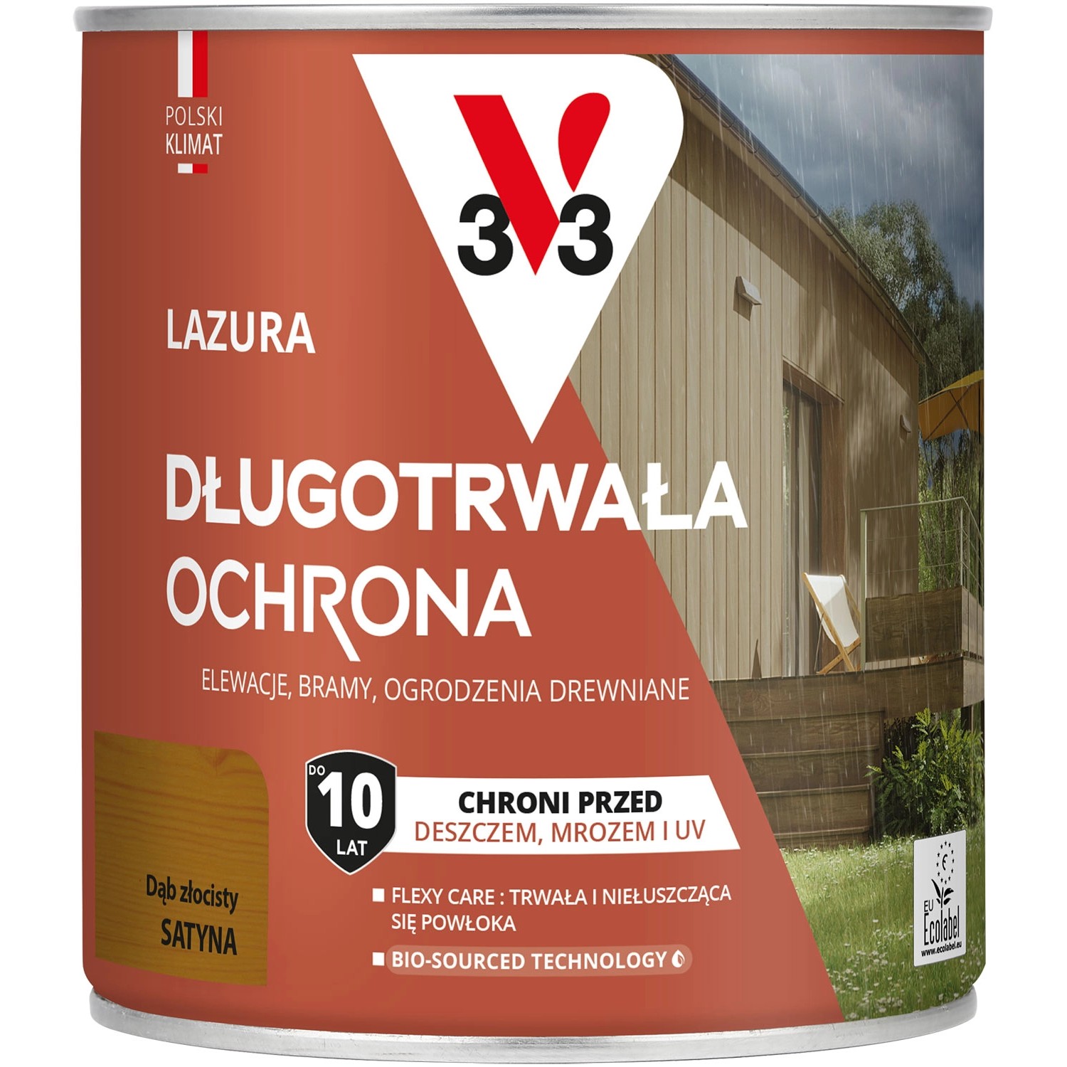 V33 Lazura długotrwała ochrona dąb złocisty 0,75L