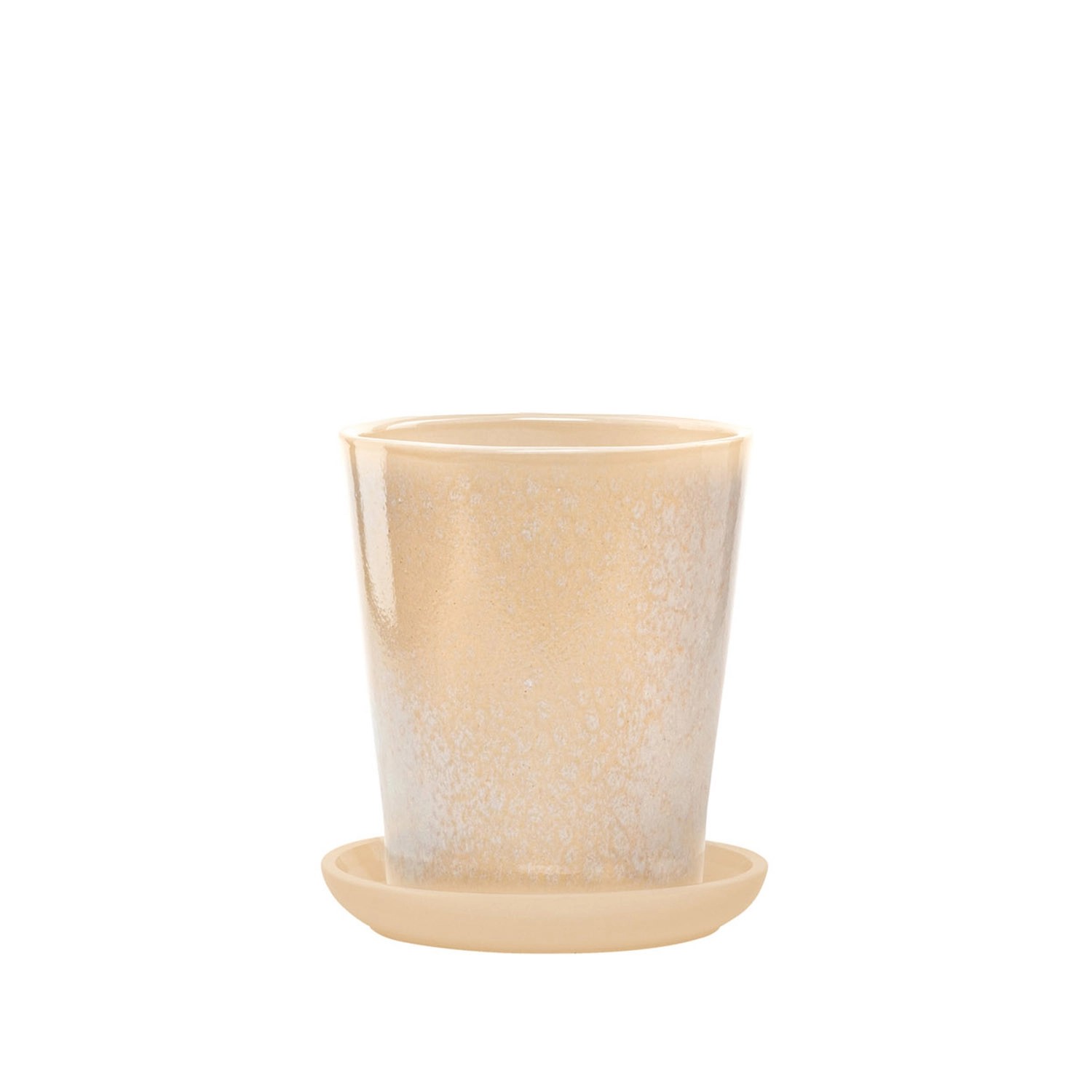 Donica z podstawką Irma beż z chmurką - 37 cm