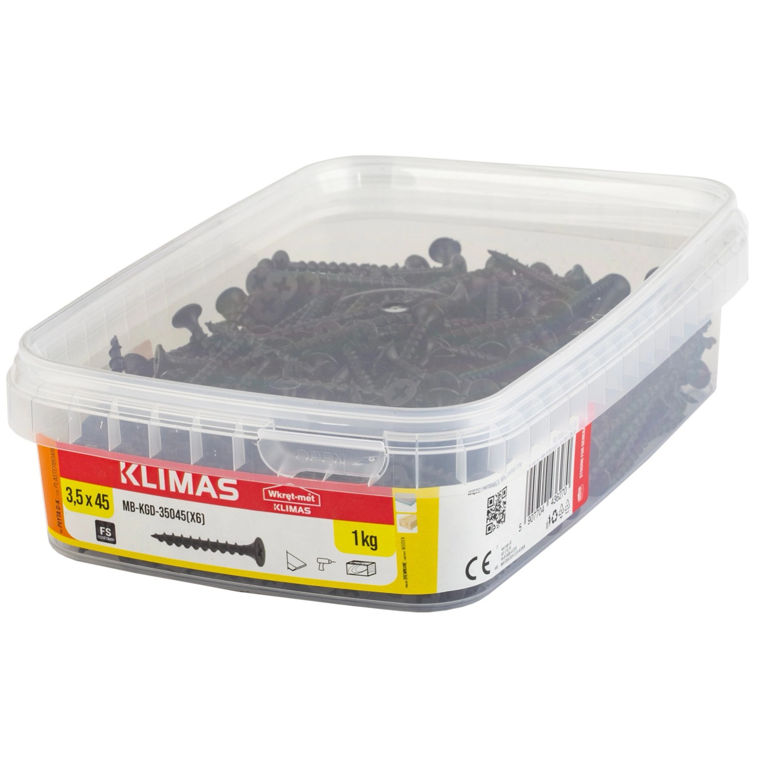 Klimas Wkręt do płyty GK/drewno 3,5 mm x 45 mm, opak. 1,05 kg