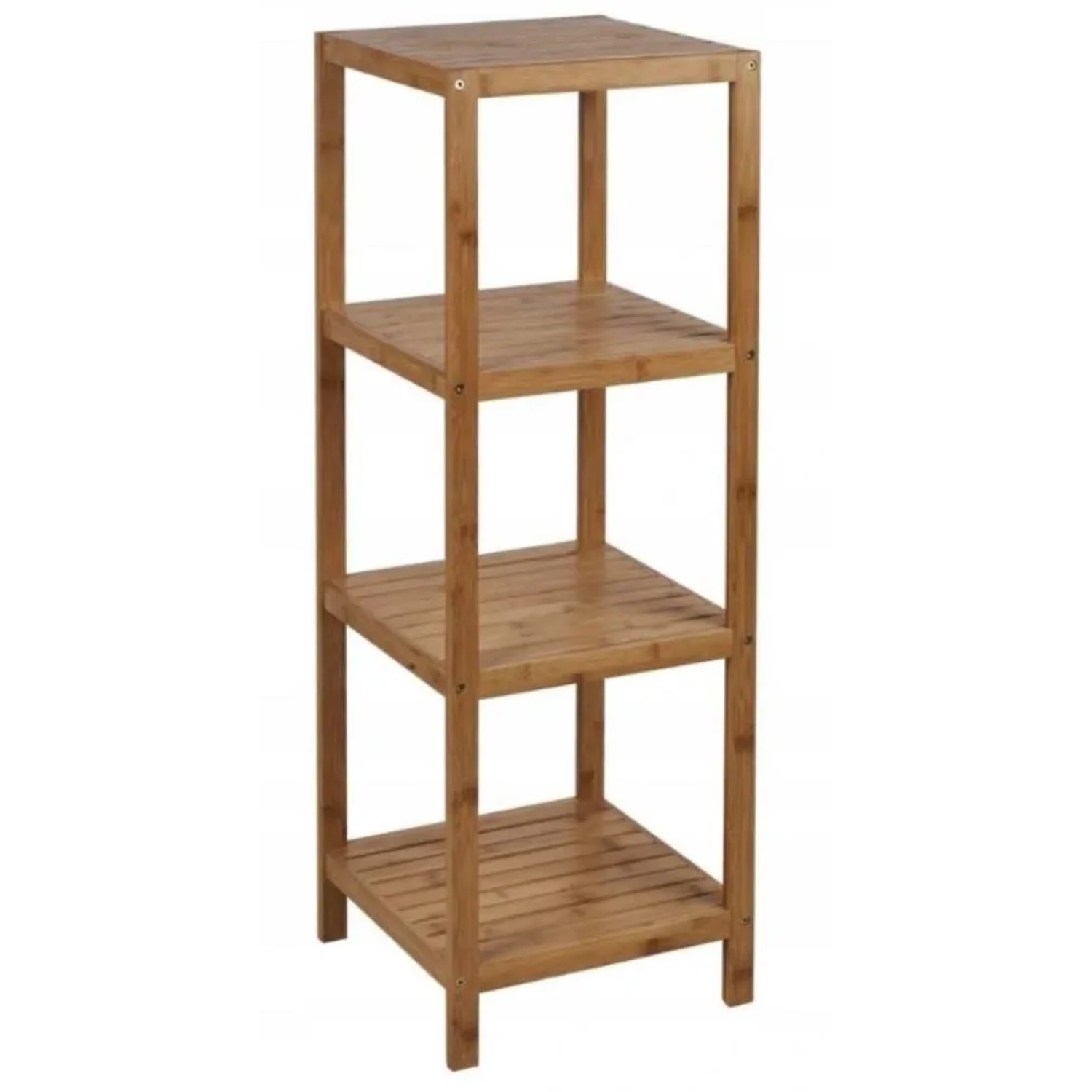 EVG Regał łazienkowy bambusowy prosty 4 półki