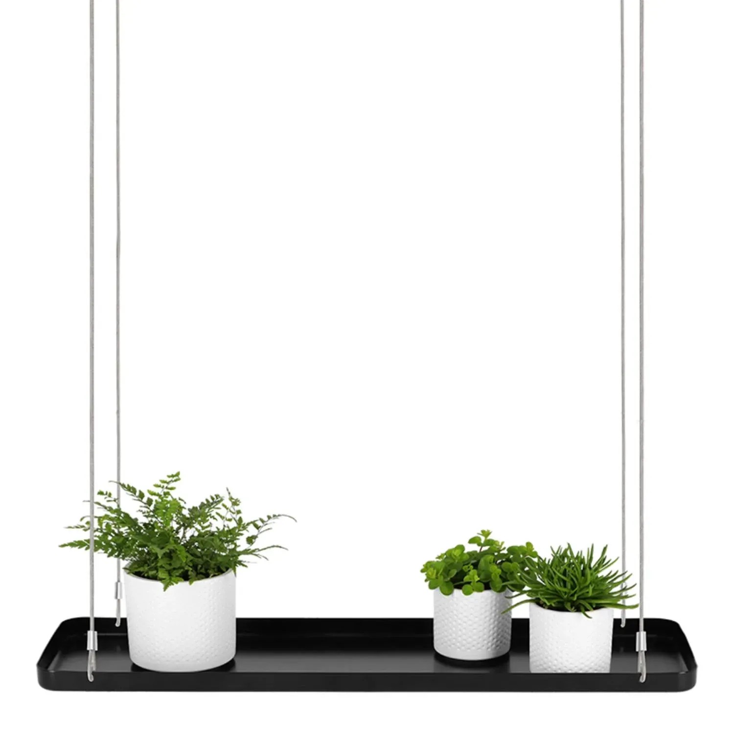 Kwietnik wiszący czarny - 21 x 58 x 15 cm