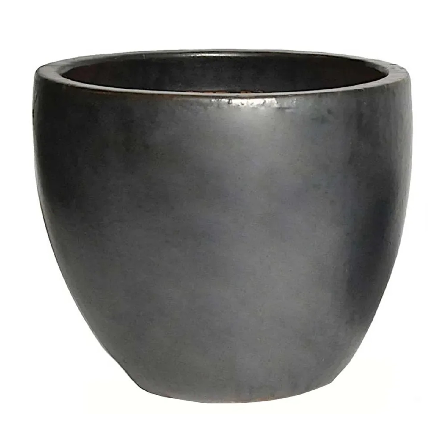 Donica ceramiczna Egg pot czarna - 30 x 26 cm