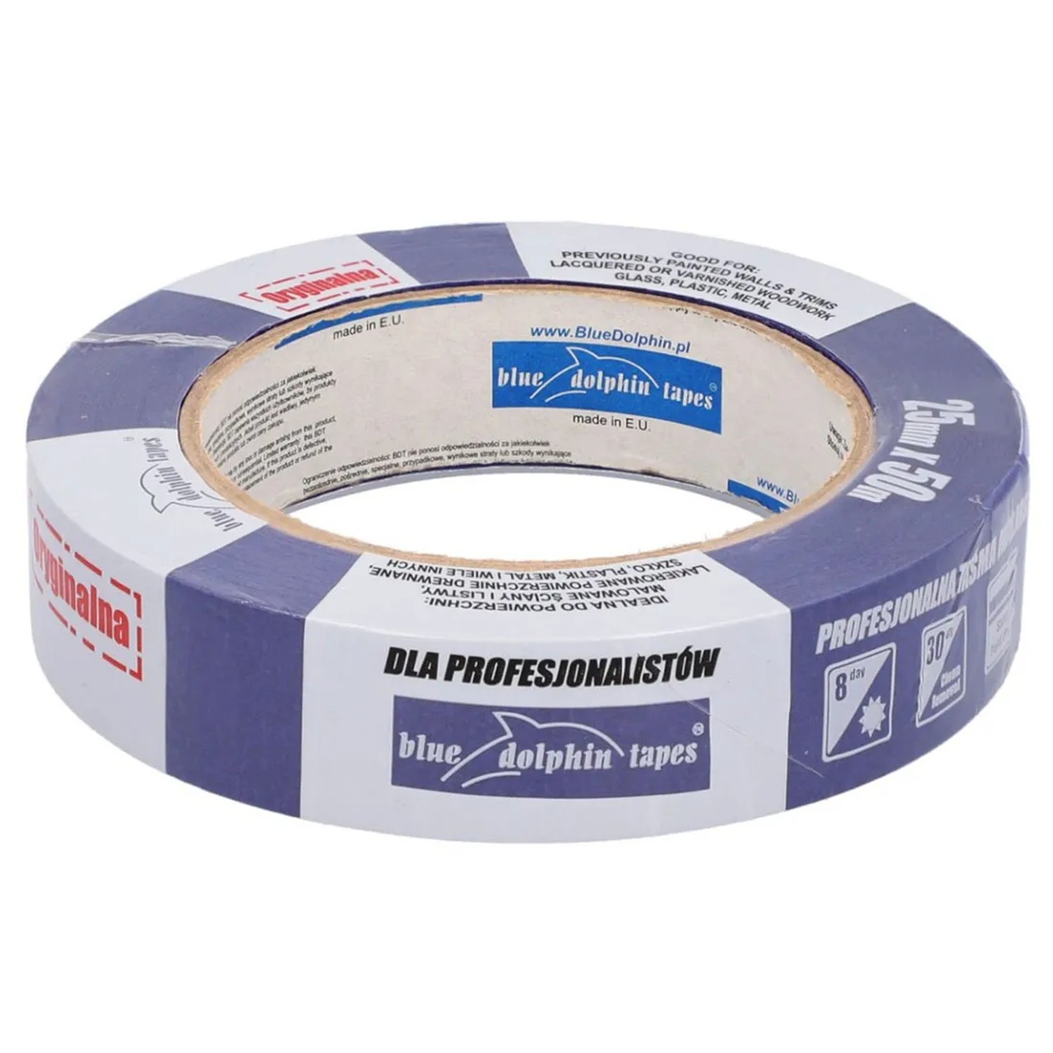 Taśma malarska 25 mm x 50 m Blue Dolphin